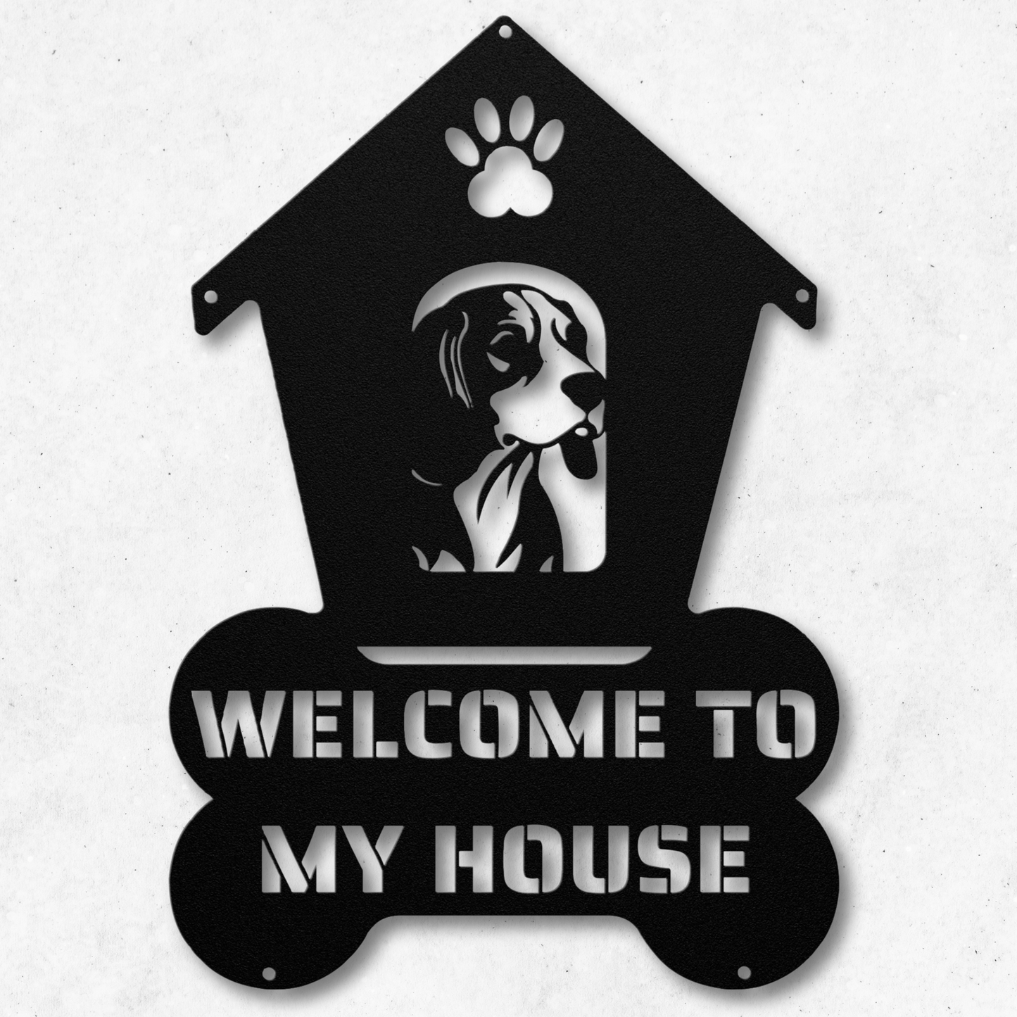 Beagle Dog House Number Sign: A Tail-Wagging Touch