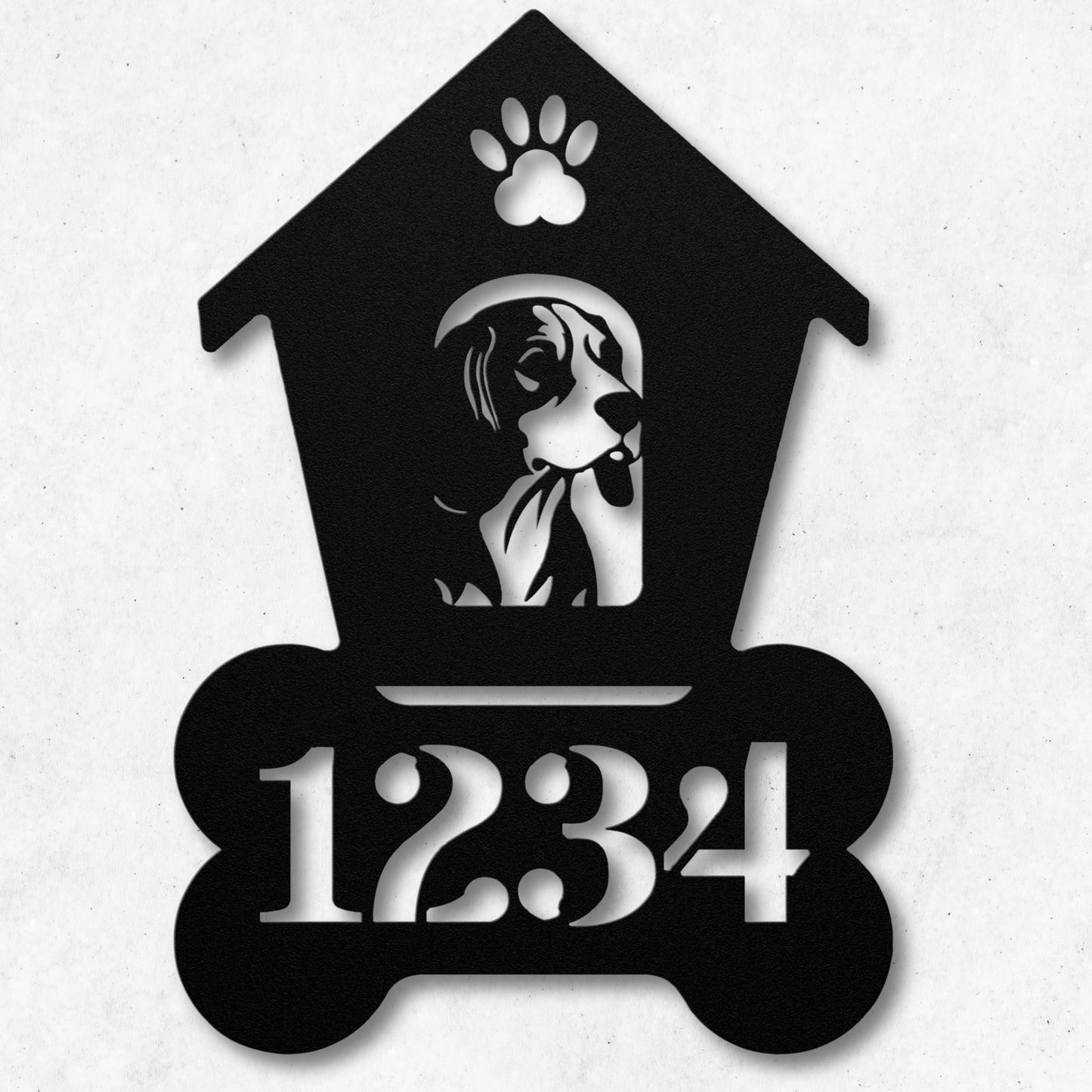 Beagle Dog House Number Sign: A Tail-Wagging Touch