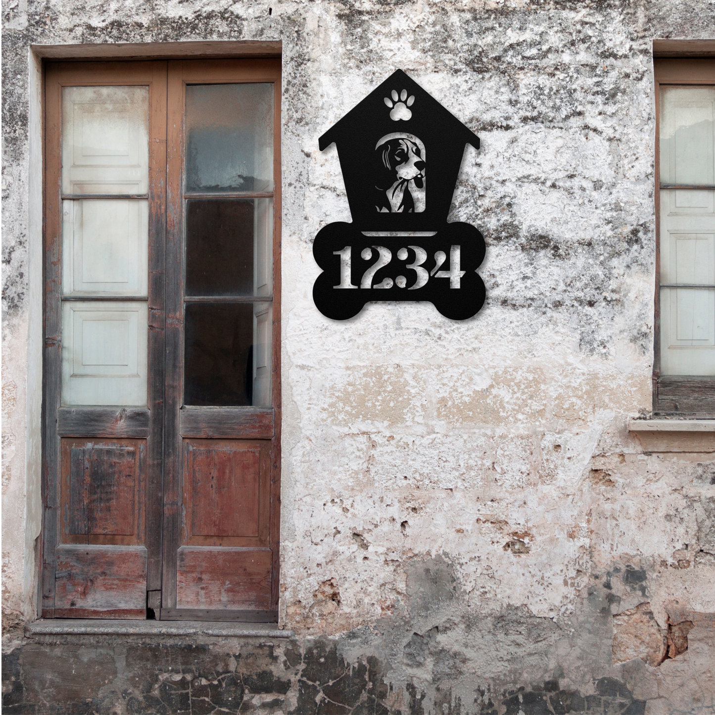Beagle Dog House Number Sign: A Tail-Wagging Touch