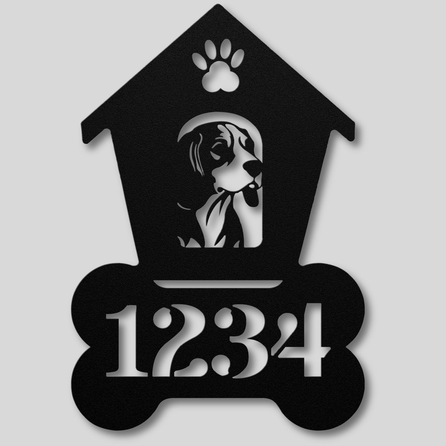 Beagle Dog House Number Sign: A Tail-Wagging Touch