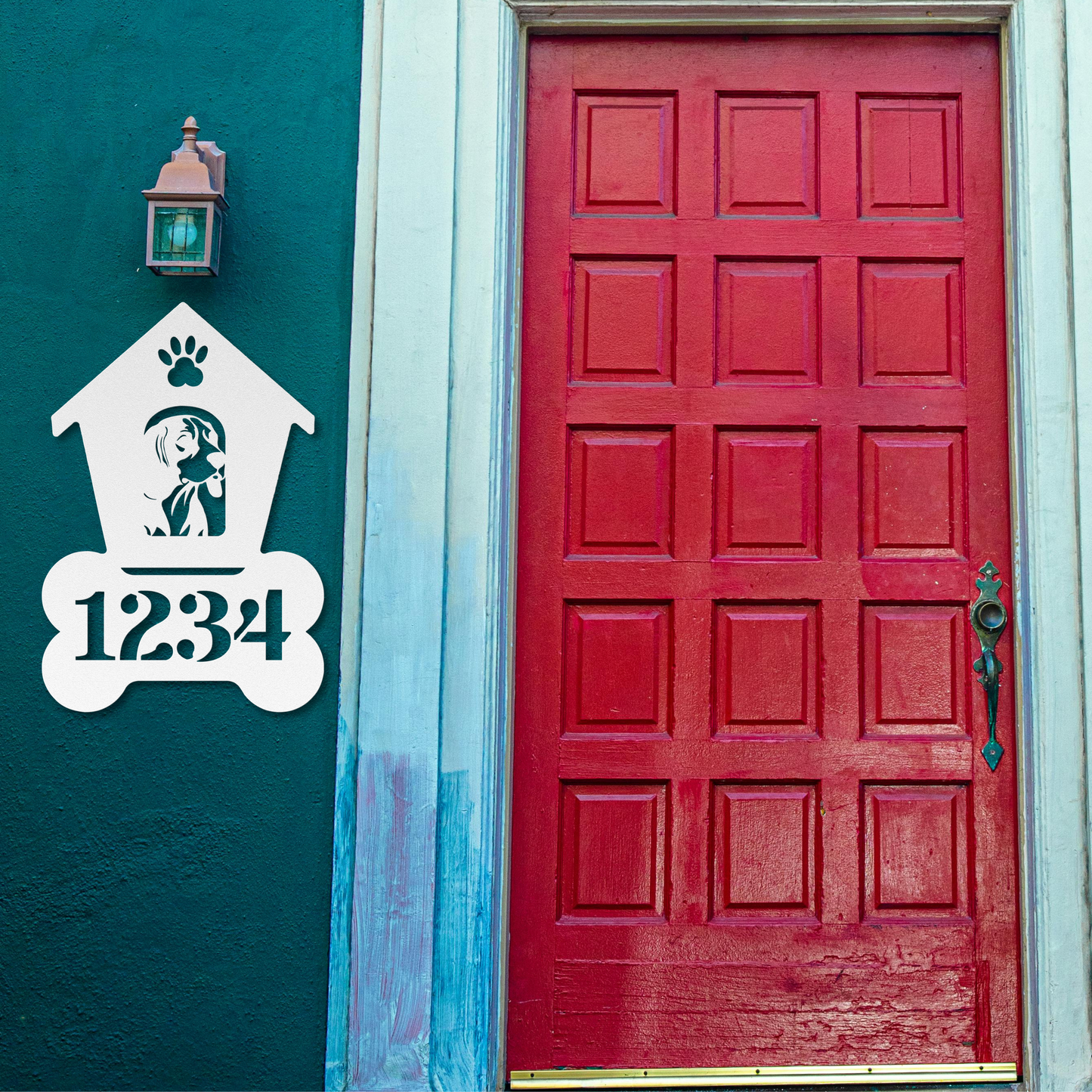 Beagle Dog House Number Sign: A Tail-Wagging Touch