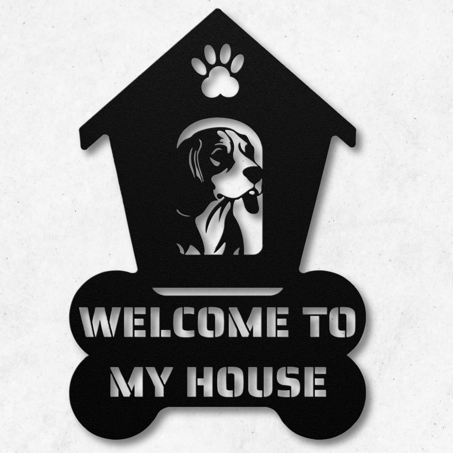 Beagle Welcome Dog House Sign: A Warm Greeting for Your Home