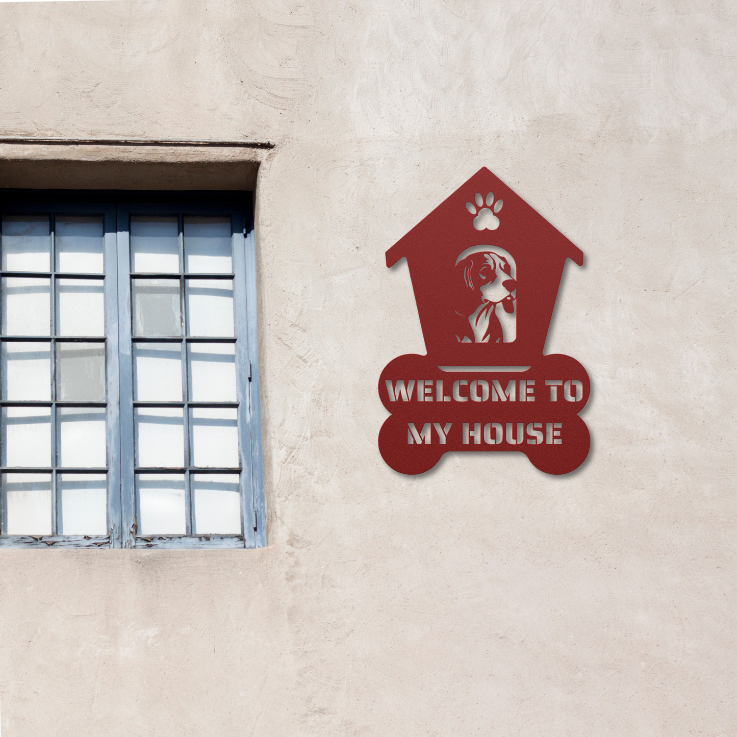 Beagle Welcome Dog House Sign: A Warm Greeting for Your Home