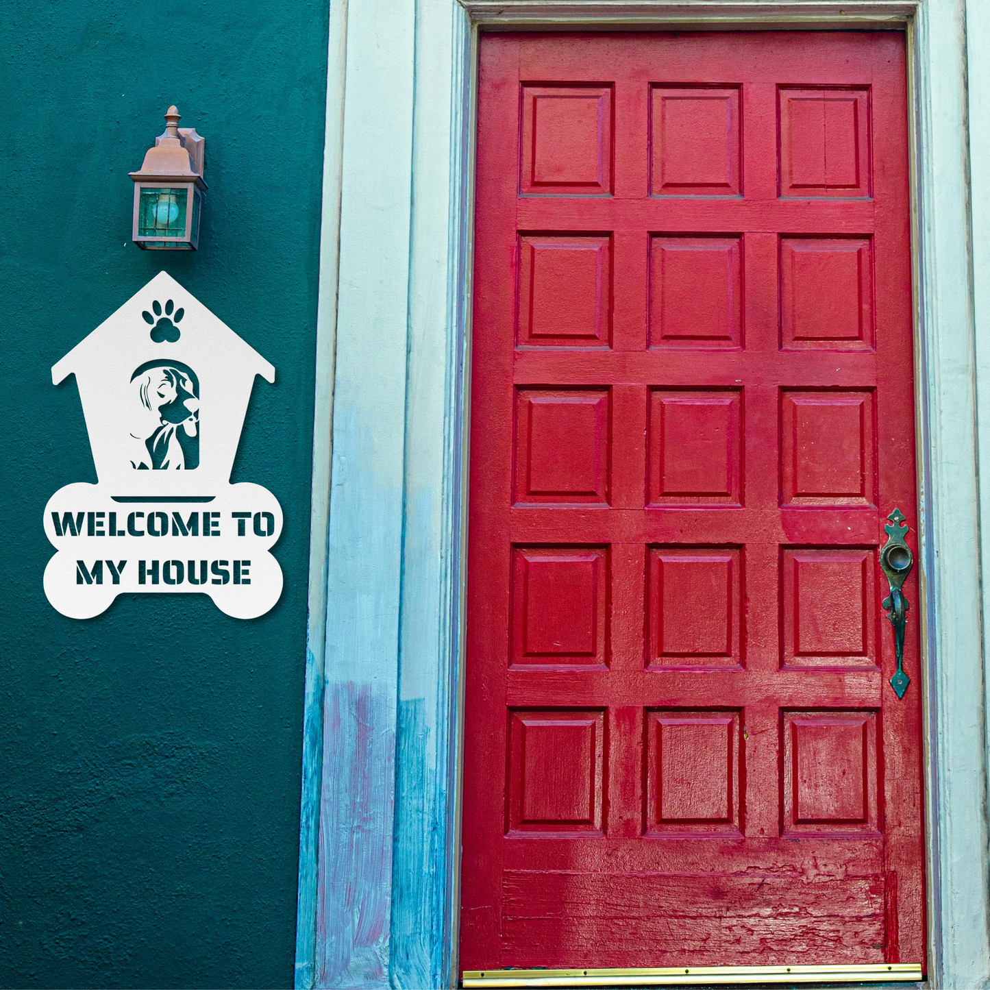 Beagle Welcome Dog House Sign: A Warm Greeting for Your Home