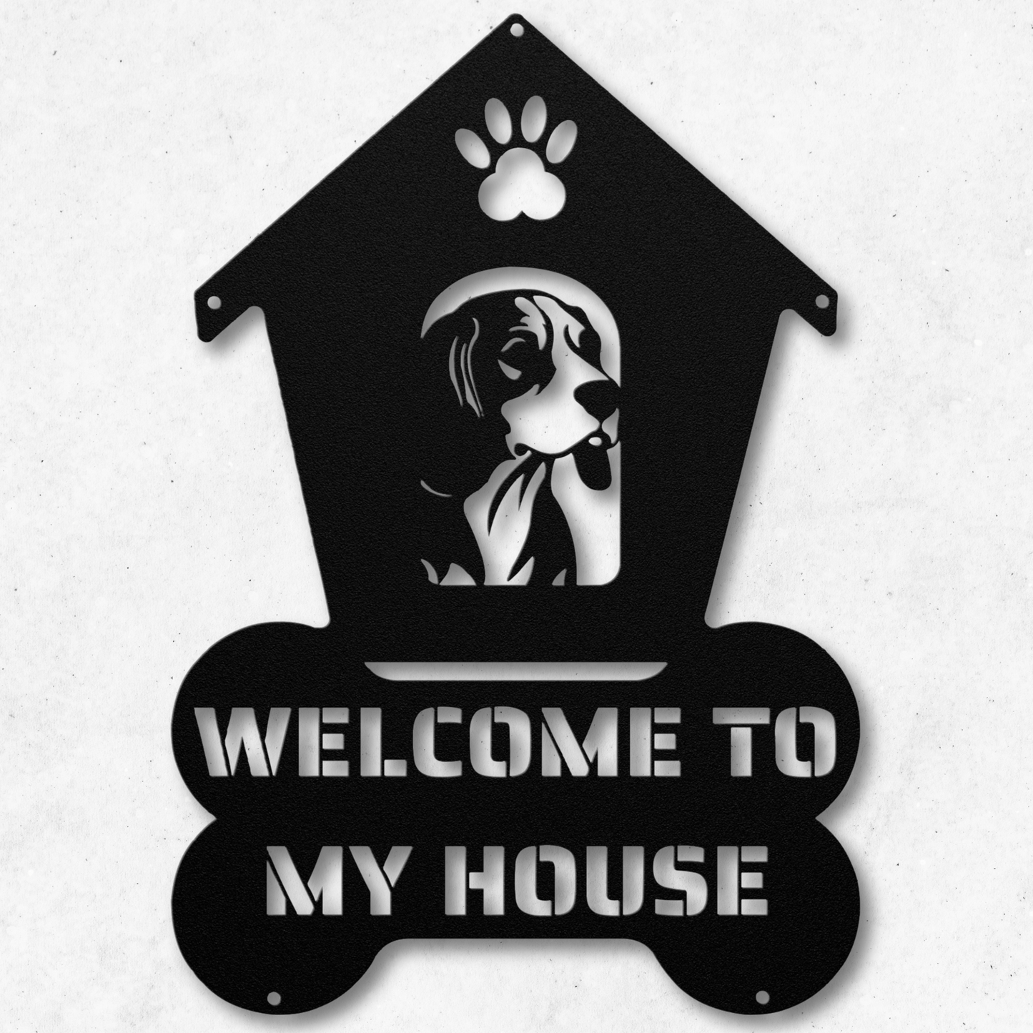 Beagle Welcome Dog House Sign: A Warm Greeting for Your Home