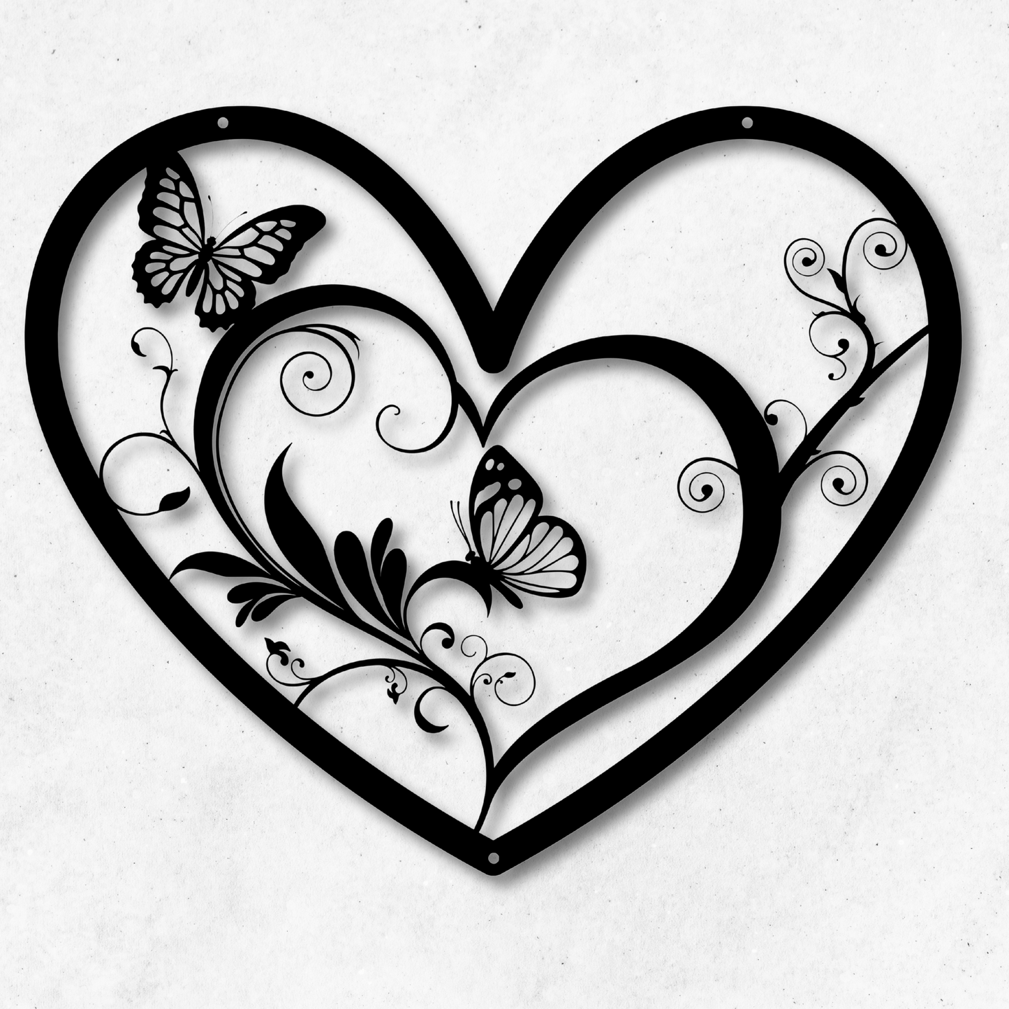Unique Heart of Butterflies Metal Wall Art: A Symbol of Transformation
