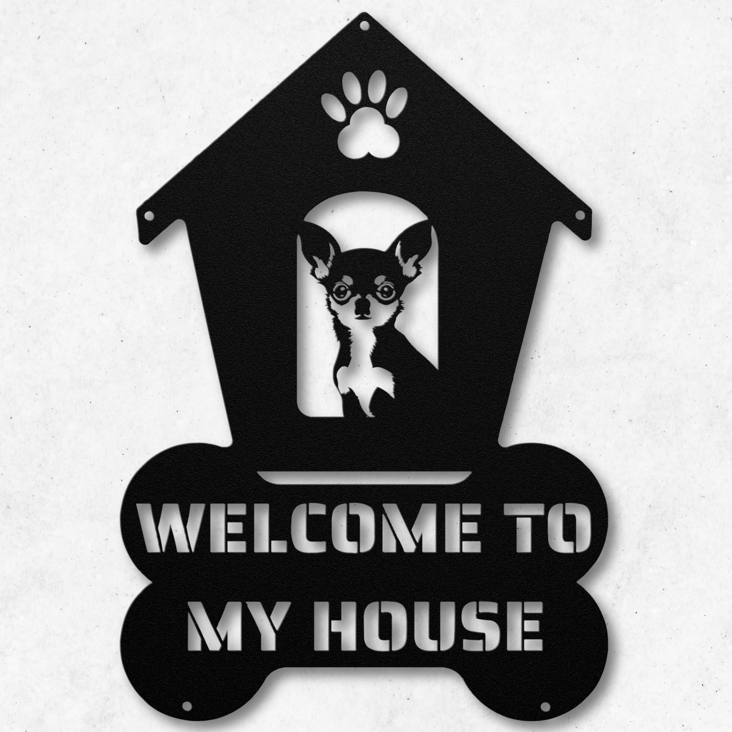 Chihuahua Welcome Dog House Sign: A Warm Greeting for Your Home