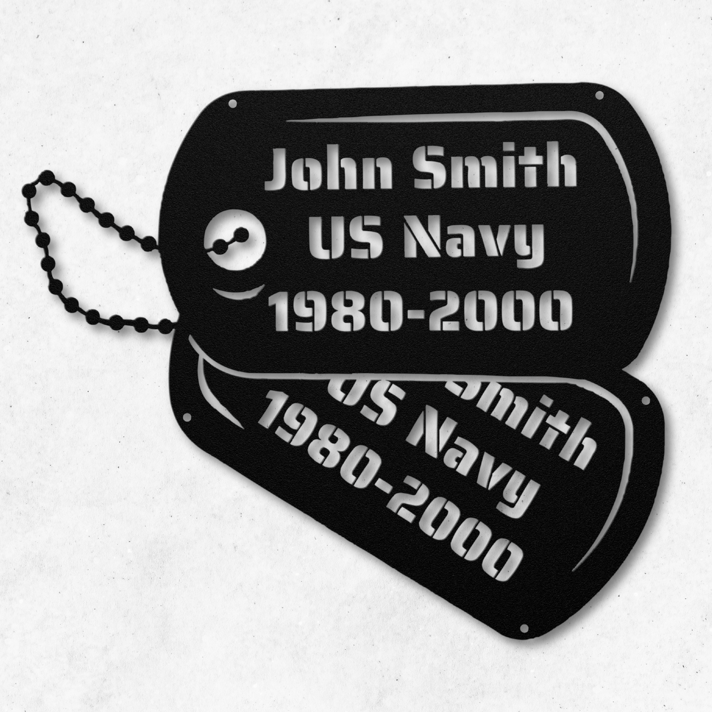 Honoring Heroes: Military Dog Tags Metal Wall Art
