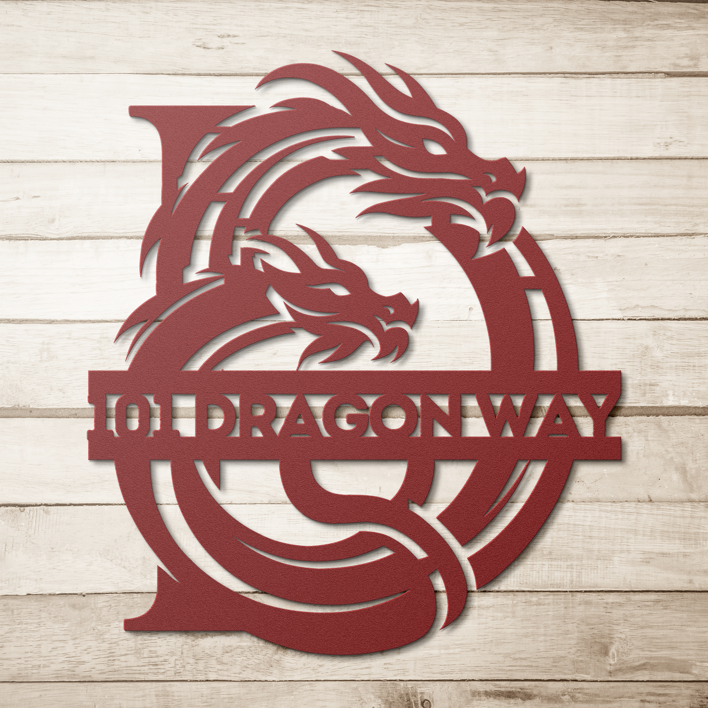 Custom Dragon Letter D Metal Sign: For Mythical Lovers