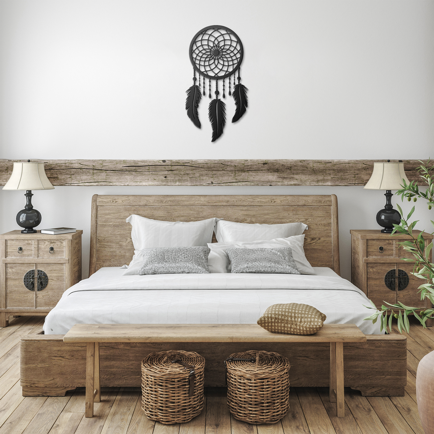 Whimsical Dream Catcher Metal Wall Art: Embrace Tranquility