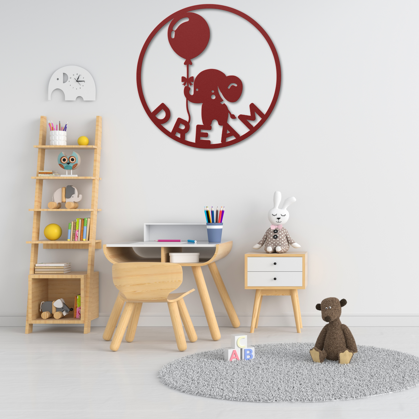 Whimsical Dream Elephant Metal Wall Art: Add a Playful Touch