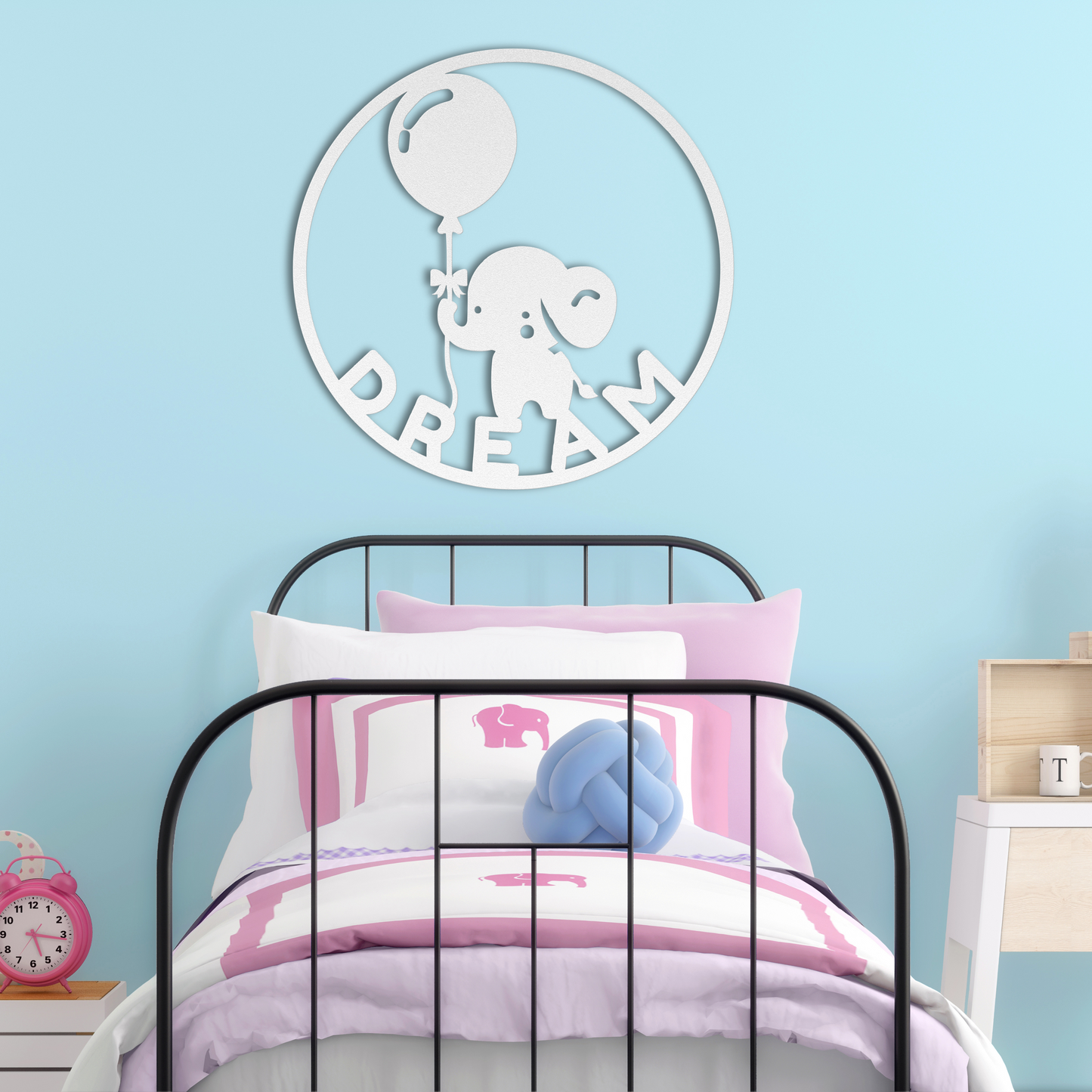 Whimsical Dream Elephant Metal Wall Art: Add a Playful Touch