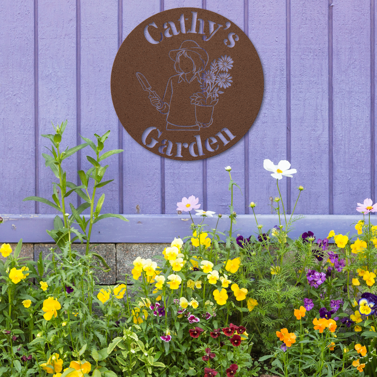 Personalized Flower Garden Metal Sign: Showcase Your Floral Paradise