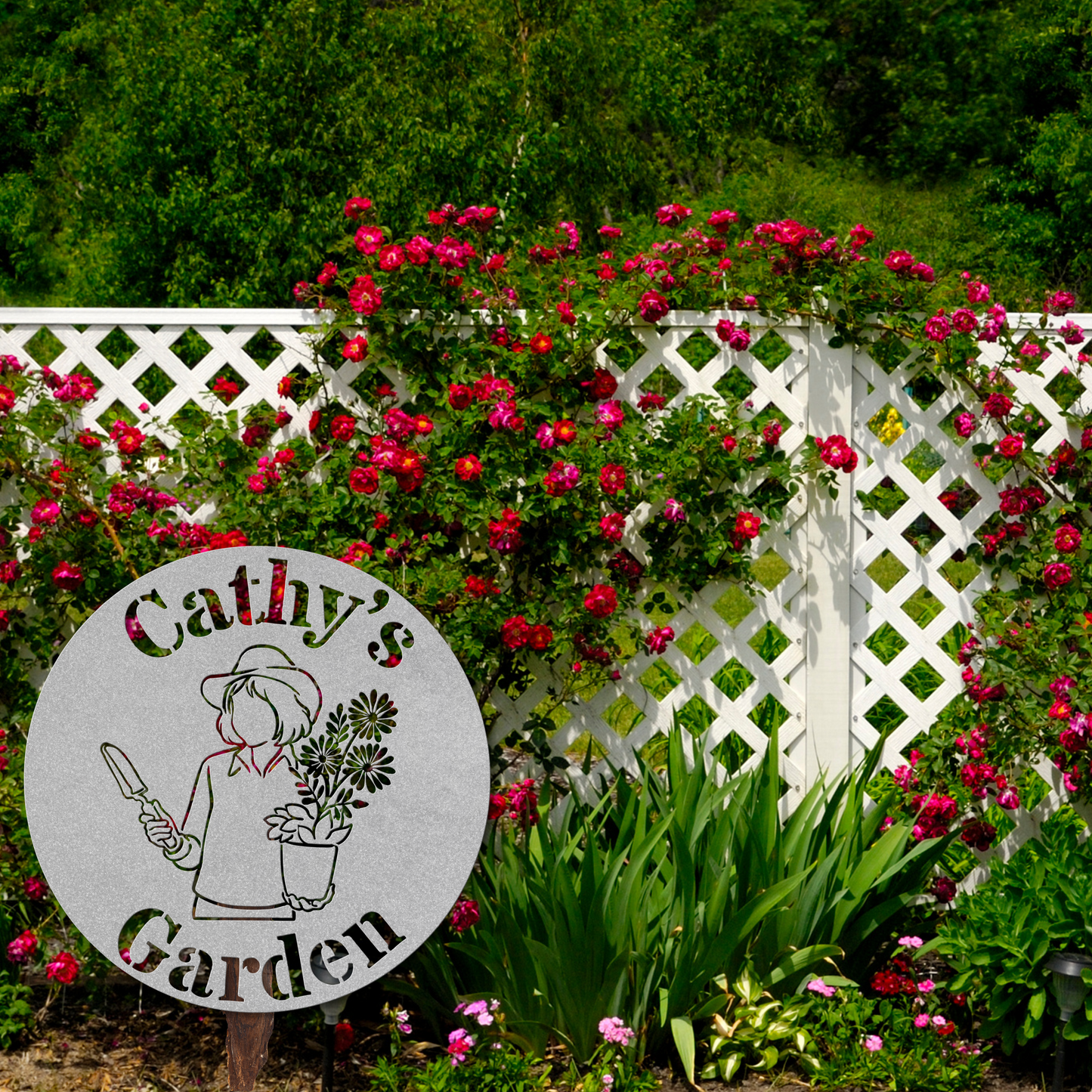 Personalized Flower Garden Metal Sign: Showcase Your Floral Paradise
