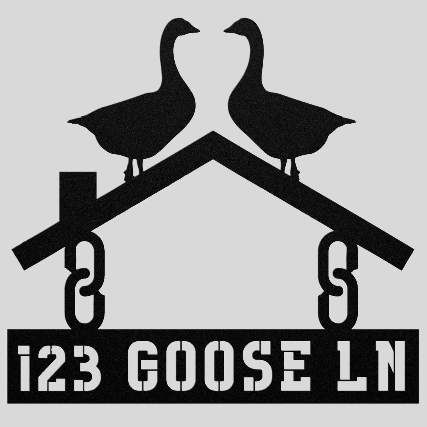 Unique Personalized Metal Sign-Geese on a Roof