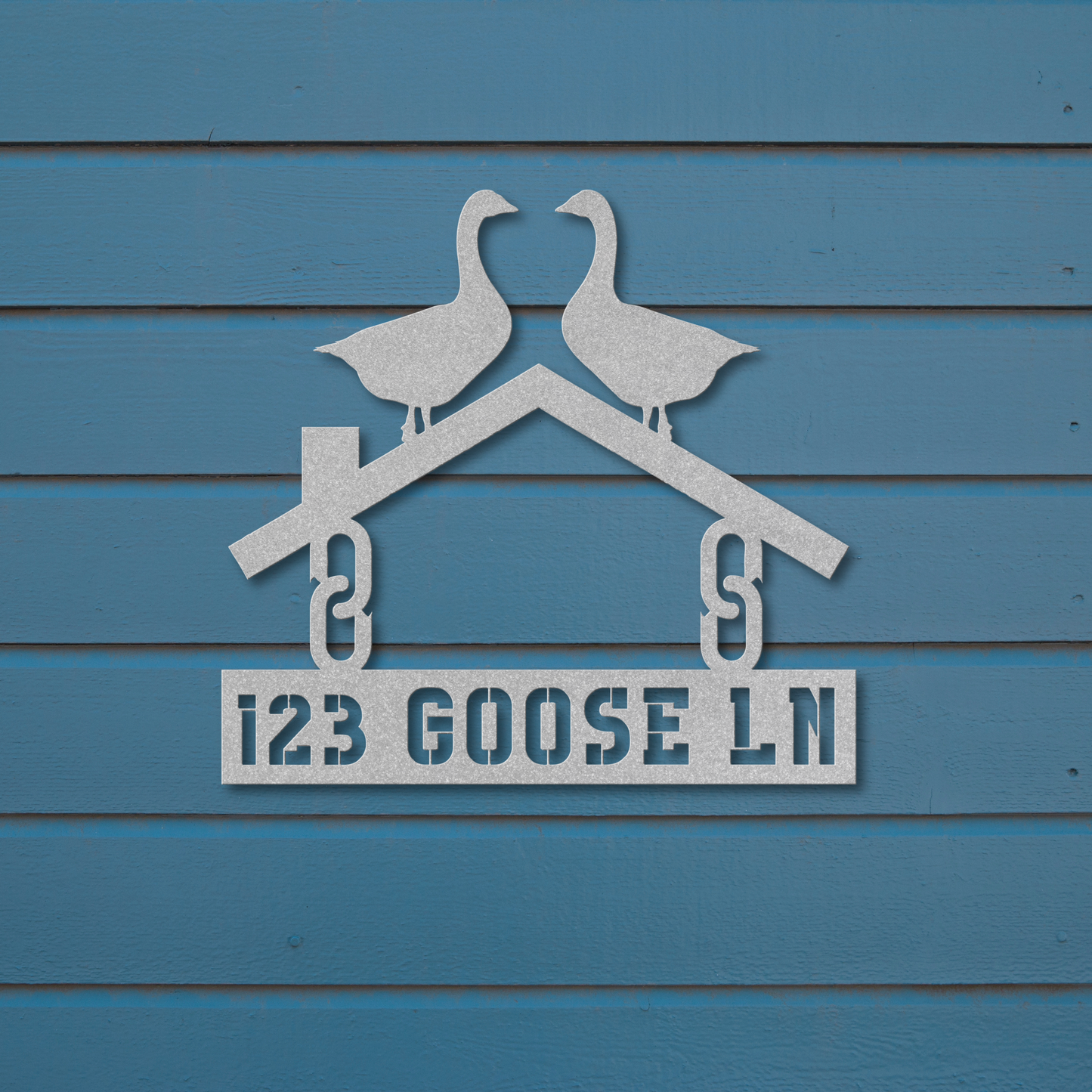 Unique Personalized Metal Sign-Geese on a Roof