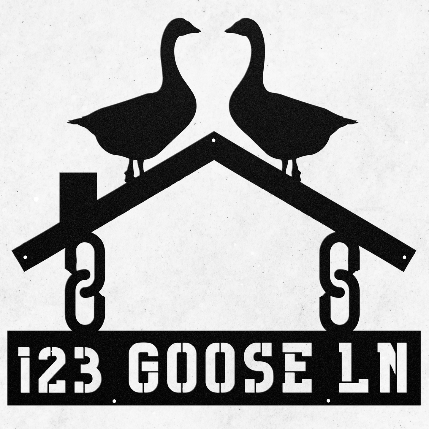 Unique Personalized Metal Sign-Geese on a Roof