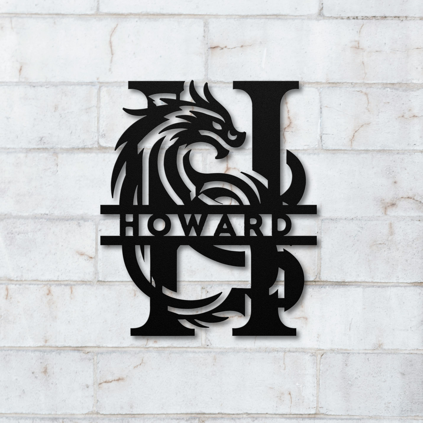 Custom Dragon Letter H Metal Sign: A Touch of Enchantment