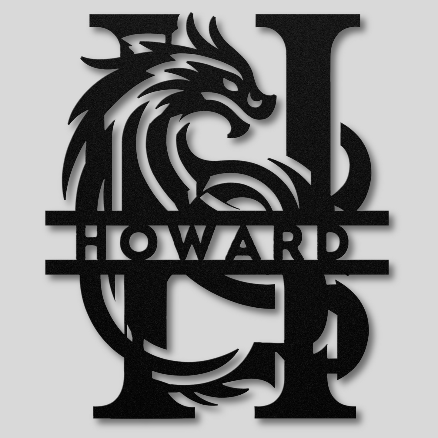 Custom Dragon Letter H Metal Sign: A Touch of Enchantment