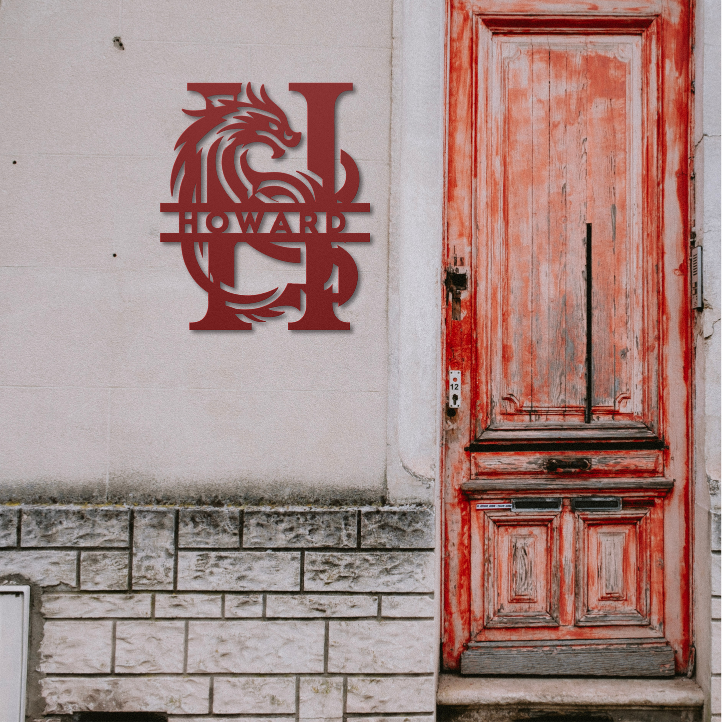 Custom Dragon Letter H Metal Sign: A Touch of Enchantment