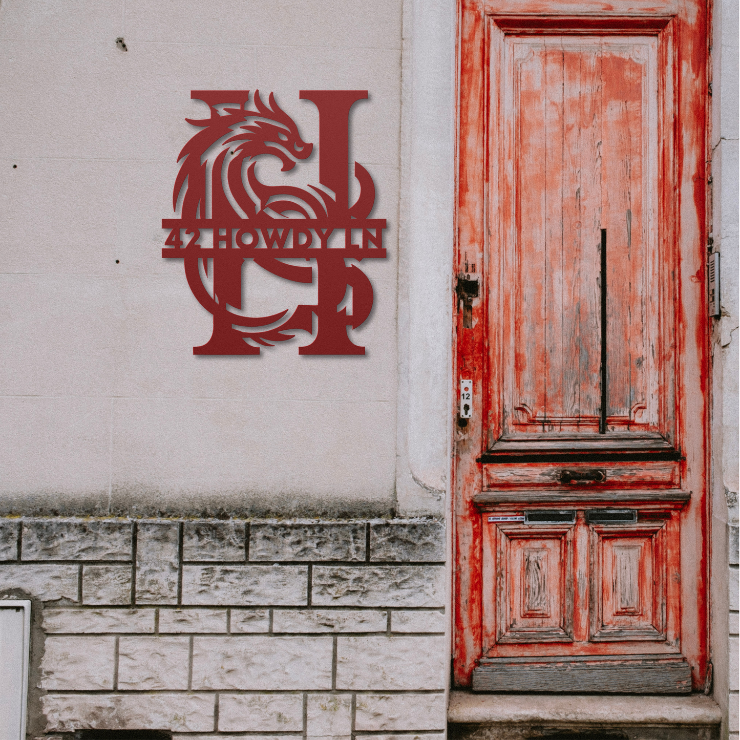 Custom Dragon Letter H Metal Sign: A Touch of Enchantment