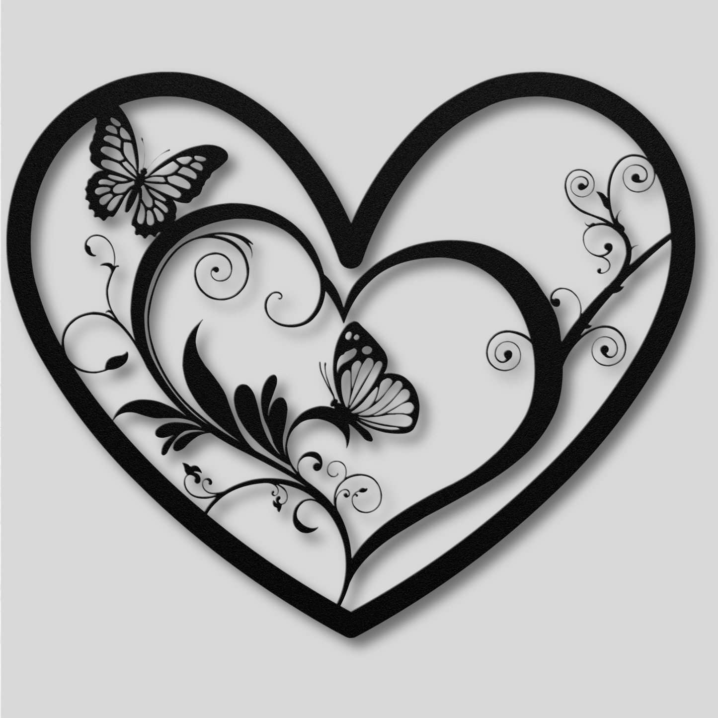 Unique Heart of Butterflies Metal Wall Art: A Symbol of Transformation