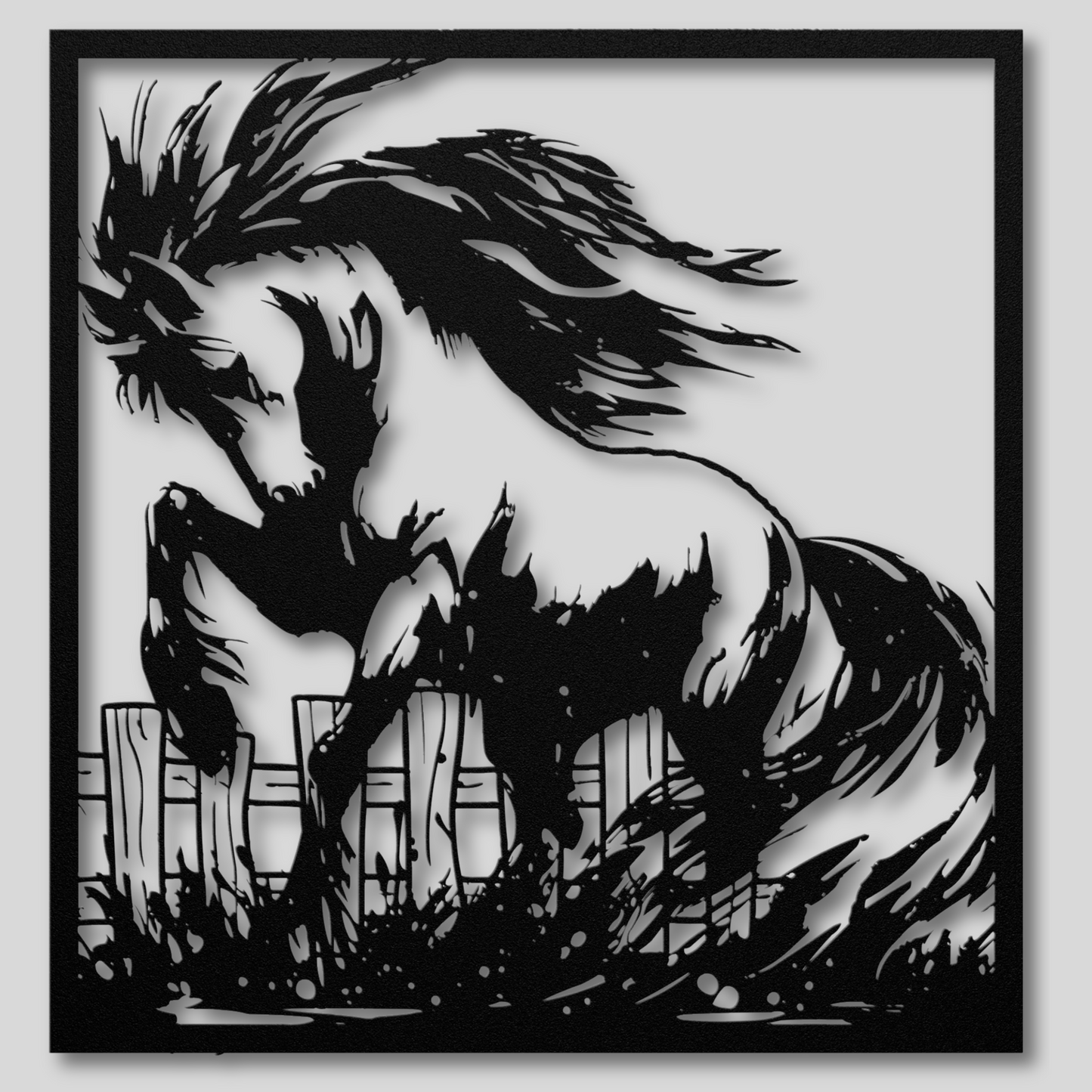 Rustic Horse in Mud Metal Wall Art: Embrace the Beauty of Horses