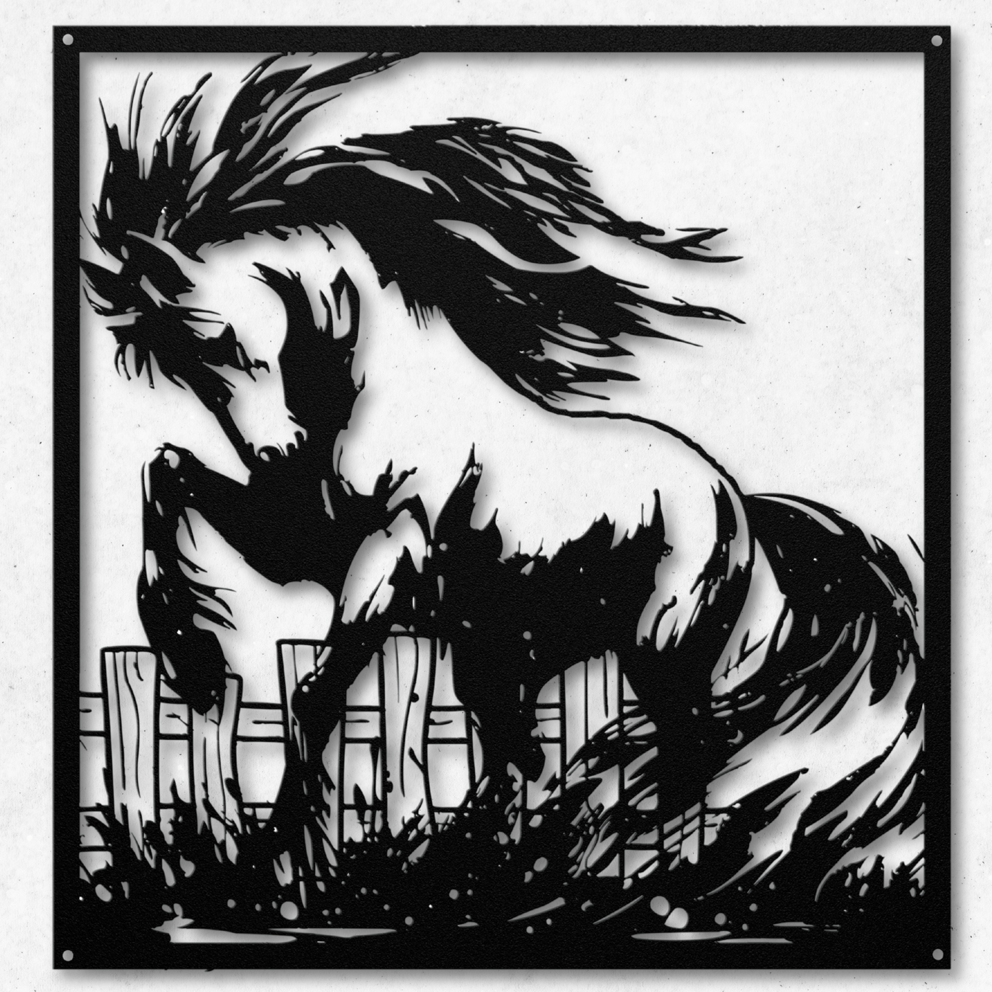 Rustic Horse in Mud Metal Wall Art: Embrace the Beauty of Horses