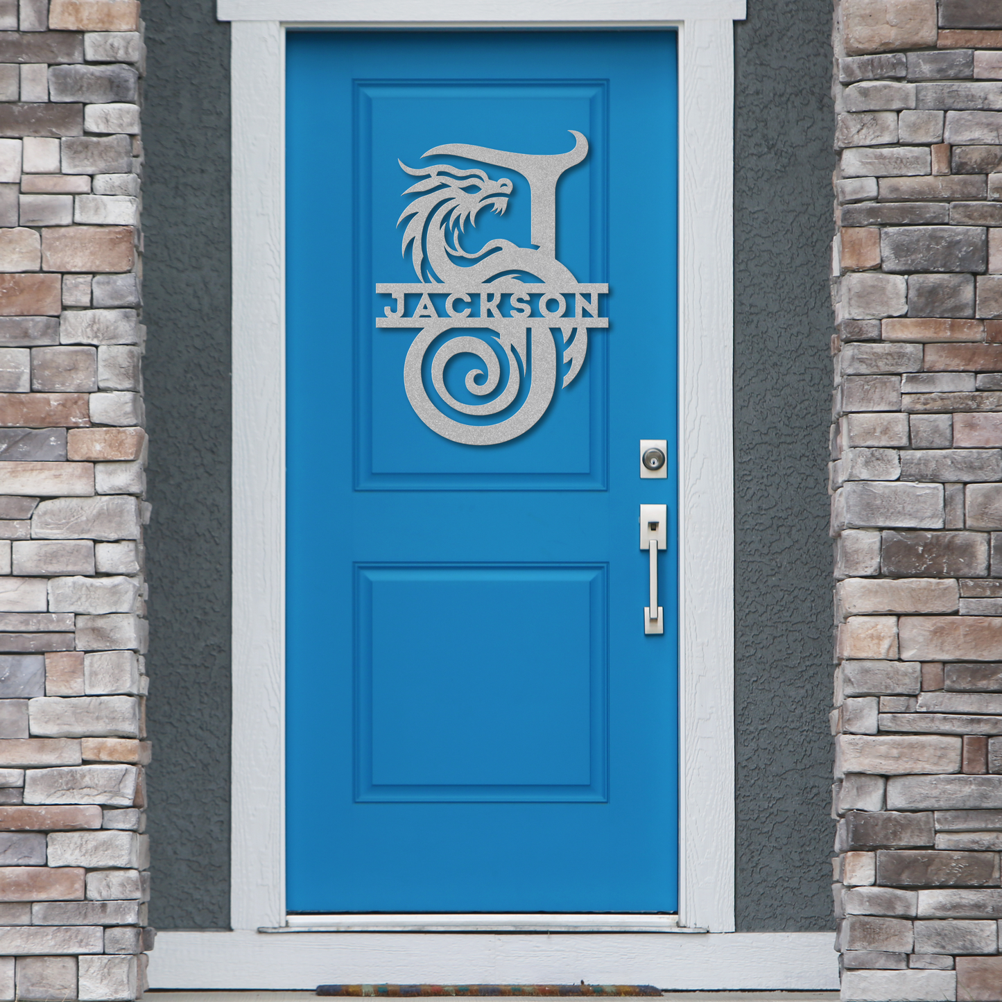 Custom Dragon Letter J Metal Sign: A Touch of Mythical Charm