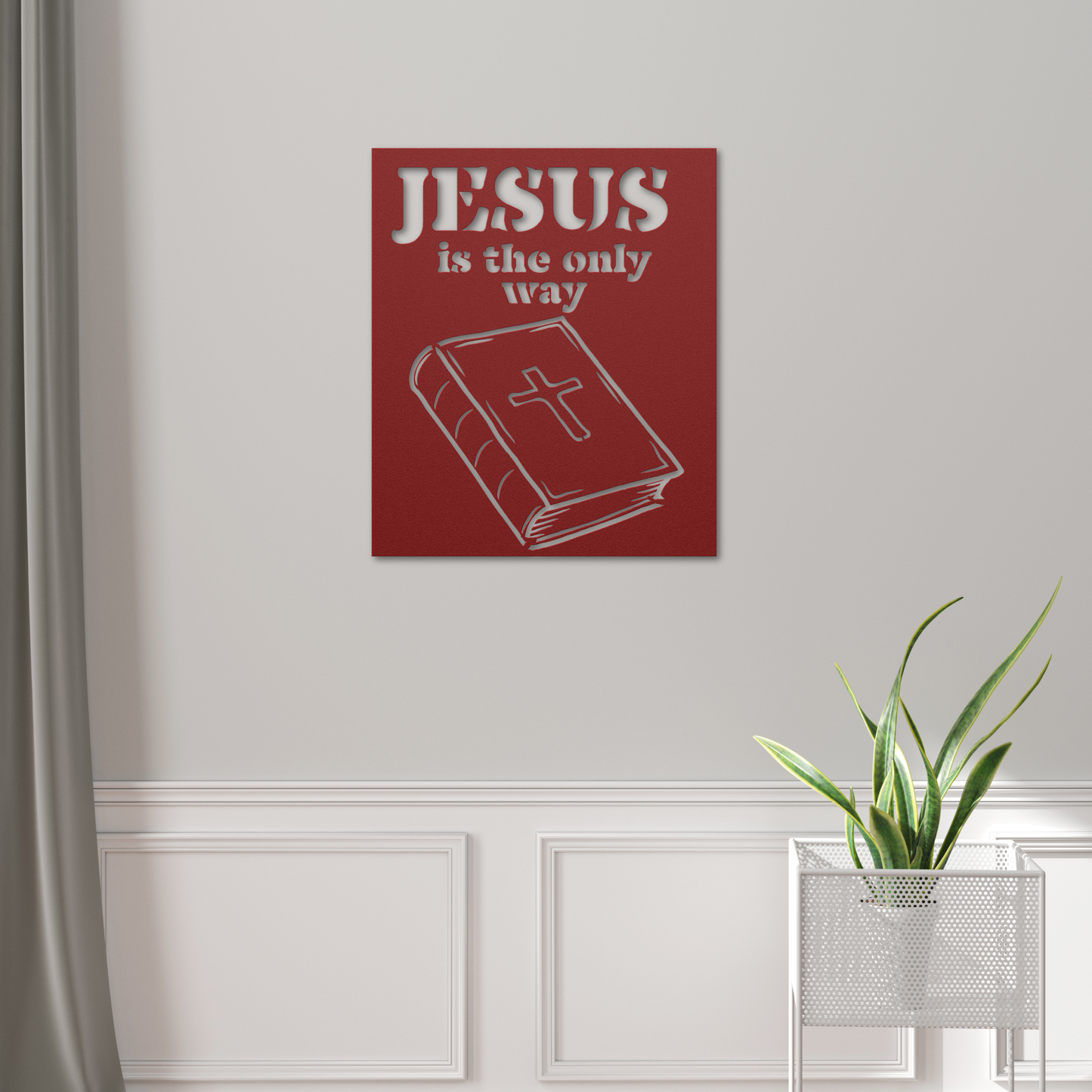Uplifting Jesus is the Only Way Metal Wall Art: A Testament of Belief
