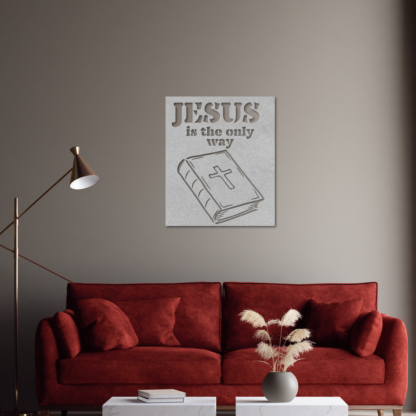 Uplifting Jesus is the Only Way Metal Wall Art: A Testament of Belief