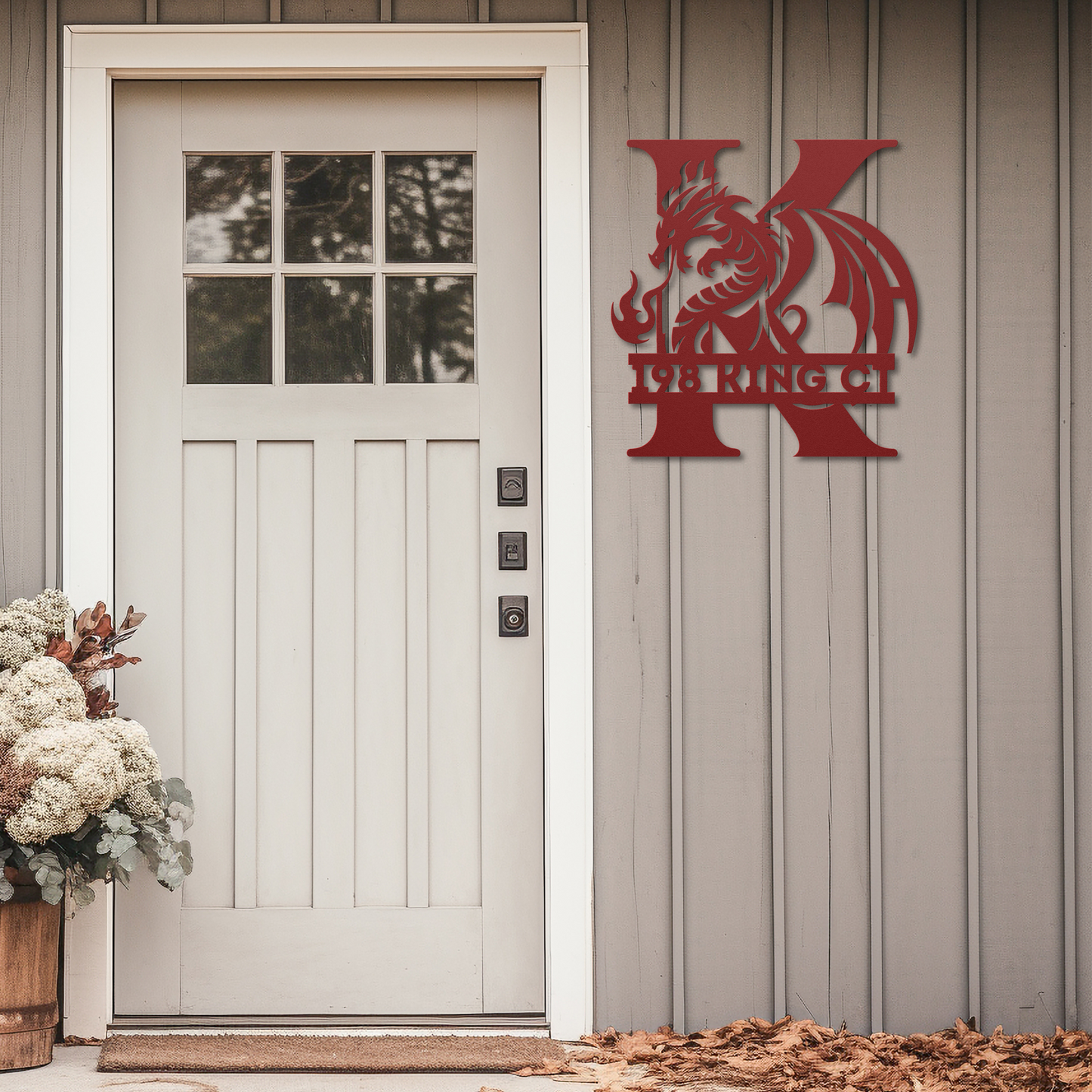 Custom Dragon Letter K Metal Sign: Enchanting and Unique
