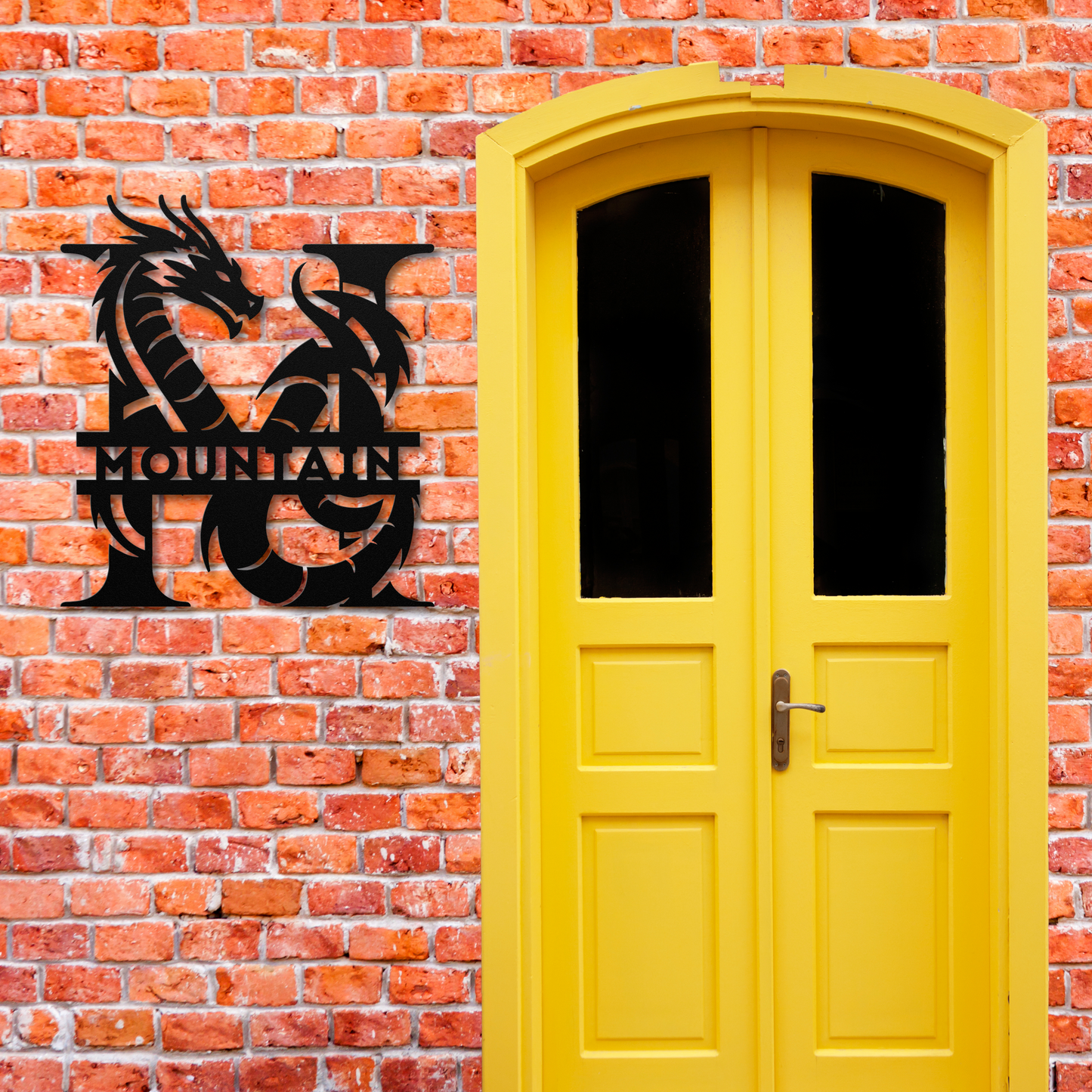 Custom Dragon Letter M Metal Sign: For Mythical Lovers