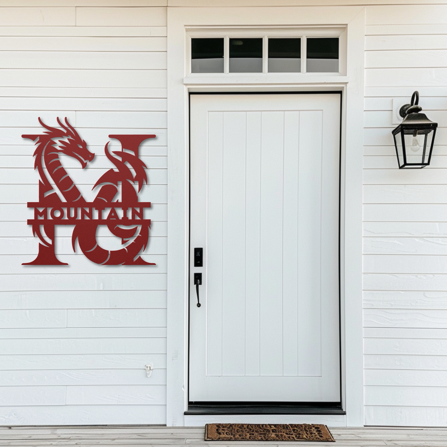 Custom Dragon Letter M Metal Sign: For Mythical Lovers
