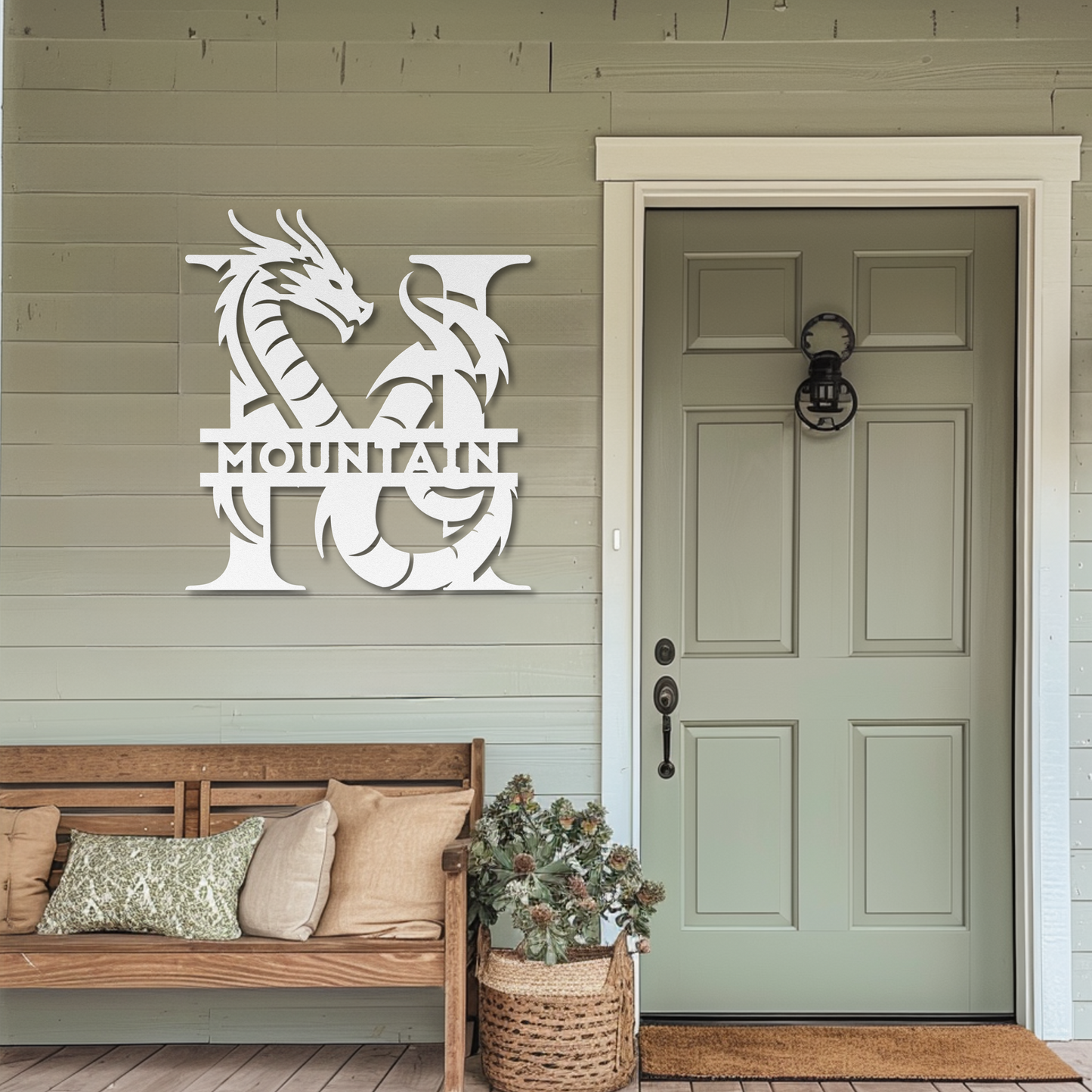 Custom Dragon Letter M Metal Sign: For Mythical Lovers