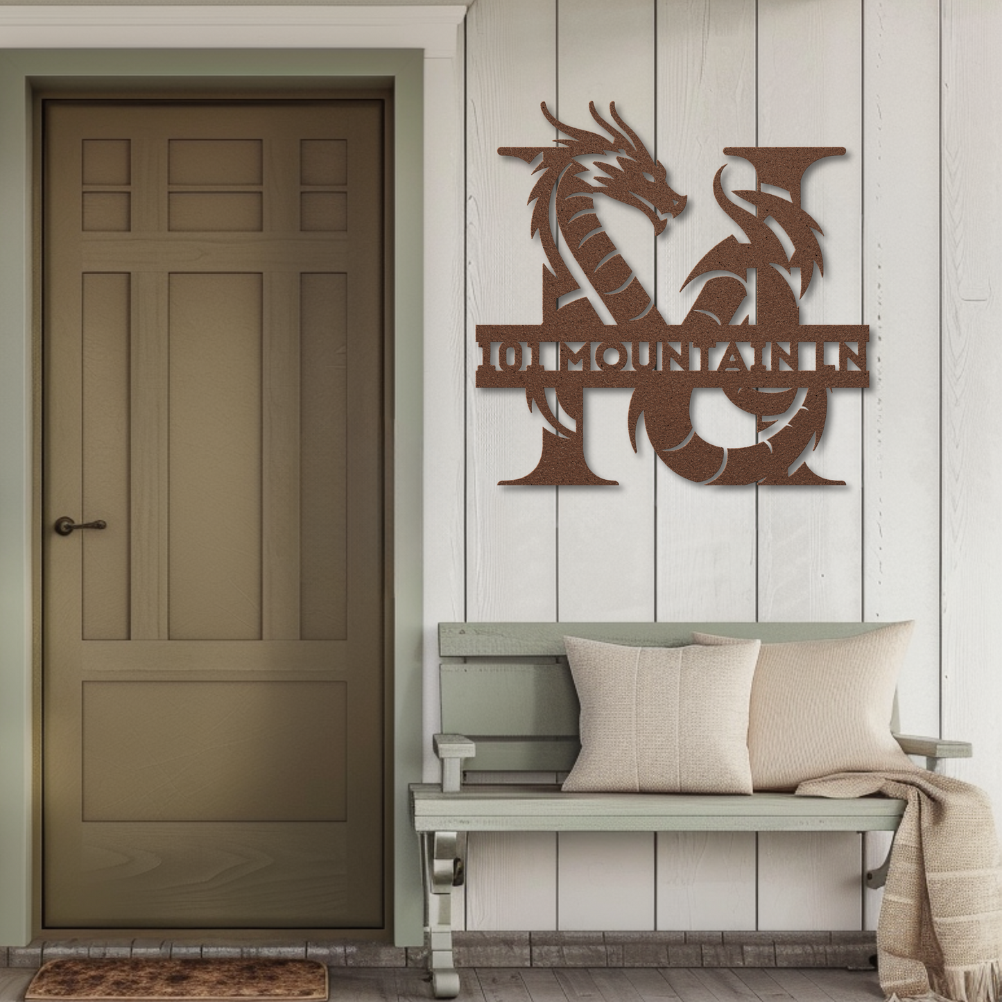 Custom Dragon Letter M Metal Sign: For Mythical Lovers