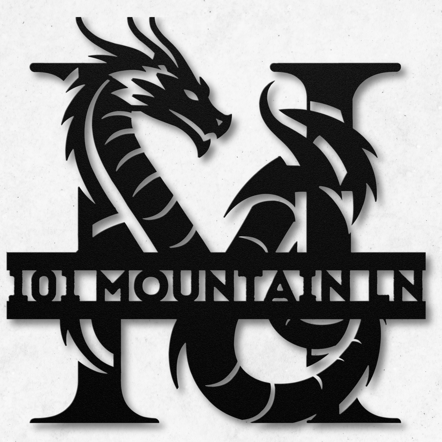 Custom Dragon Letter M Metal Sign: For Mythical Lovers