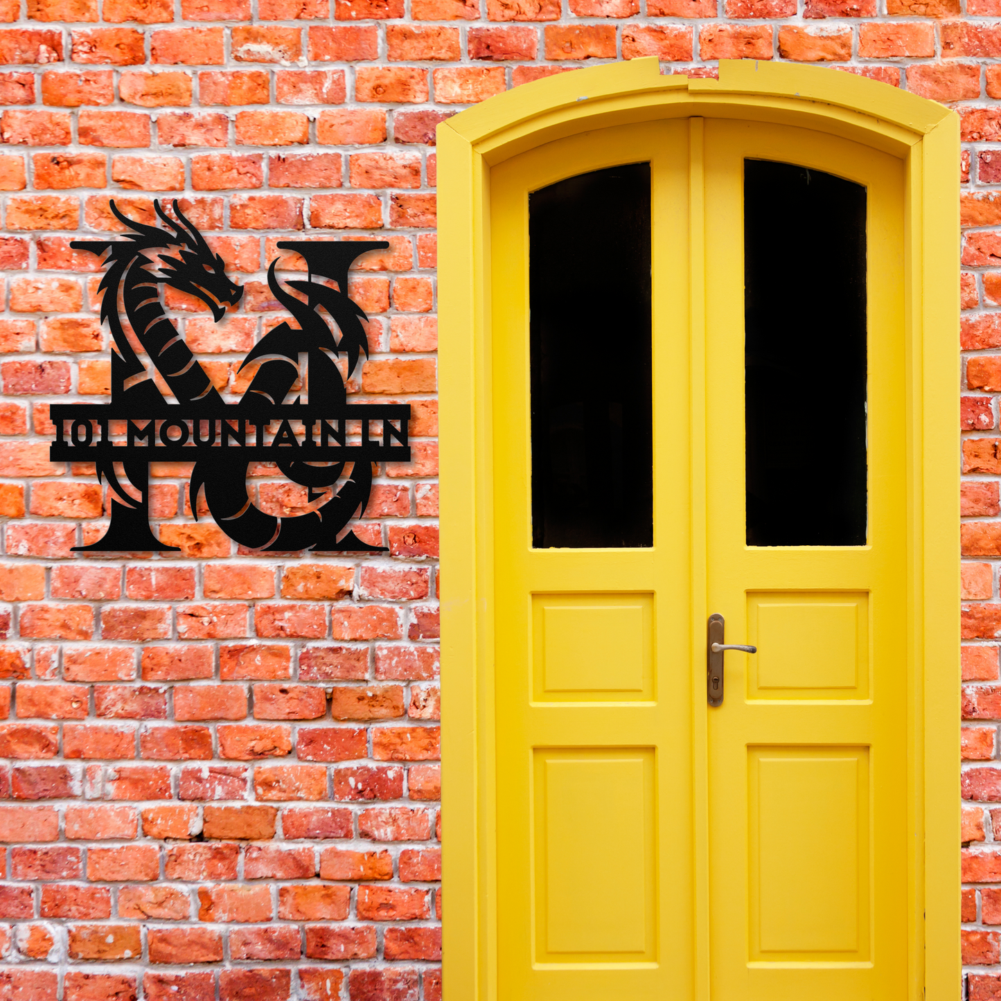 Custom Dragon Letter M Metal Sign: For Mythical Lovers