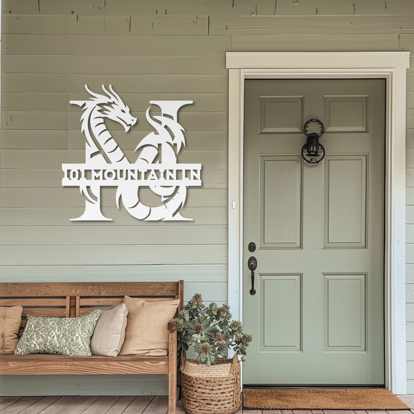 Custom Dragon Letter M Metal Sign: For Mythical Lovers