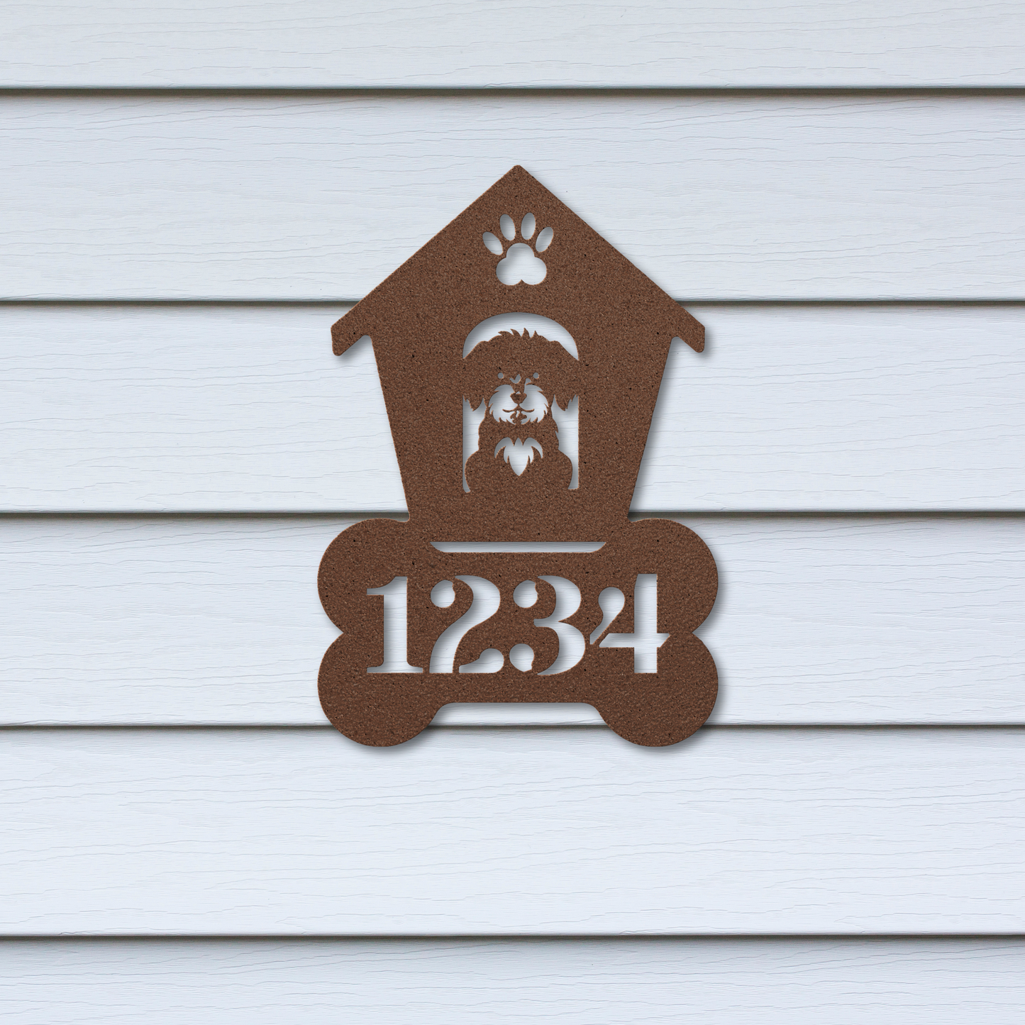 Maltipoo Dog House Number Sign: A Tail-Wagging Touch