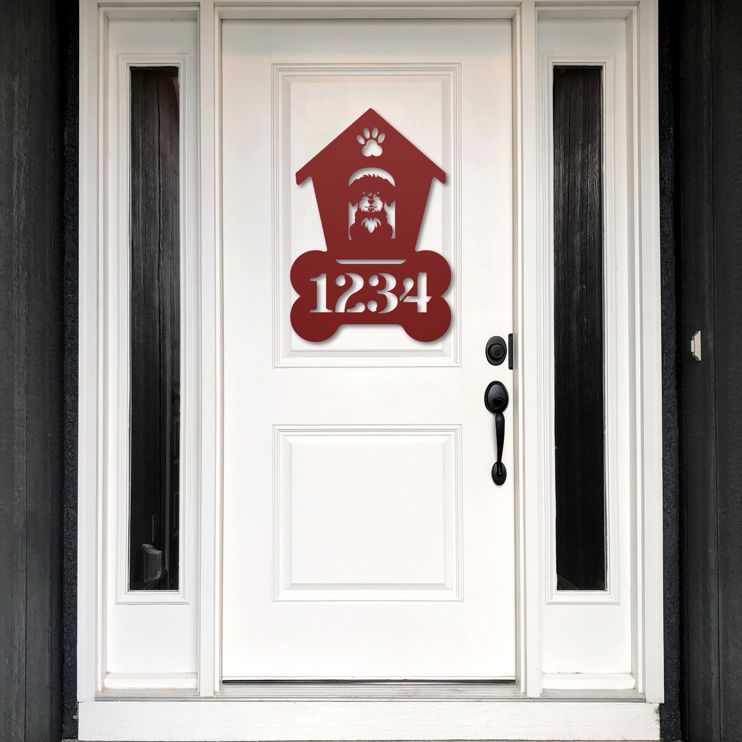 Maltipoo Dog House Number Sign: A Tail-Wagging Touch