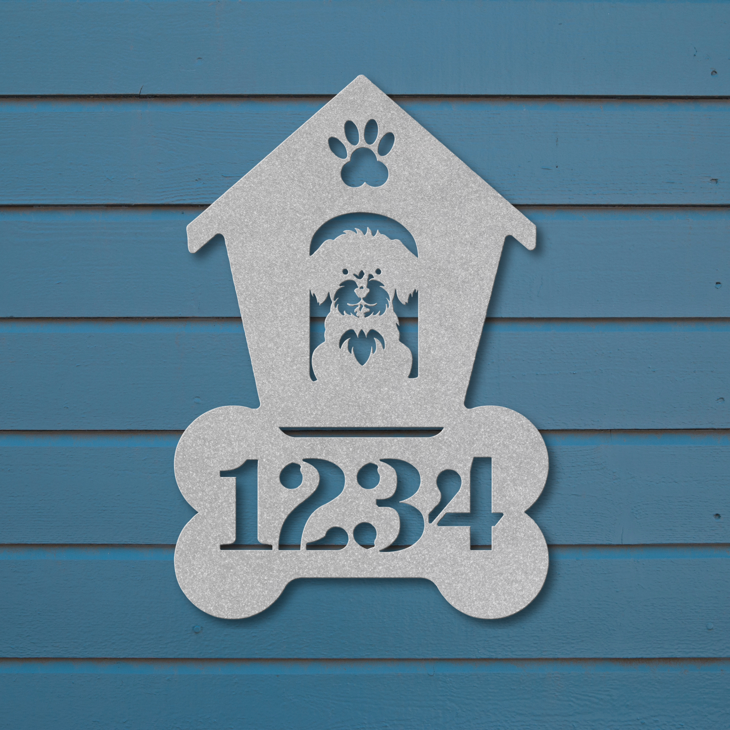 Maltipoo Dog House Number Sign: A Tail-Wagging Touch