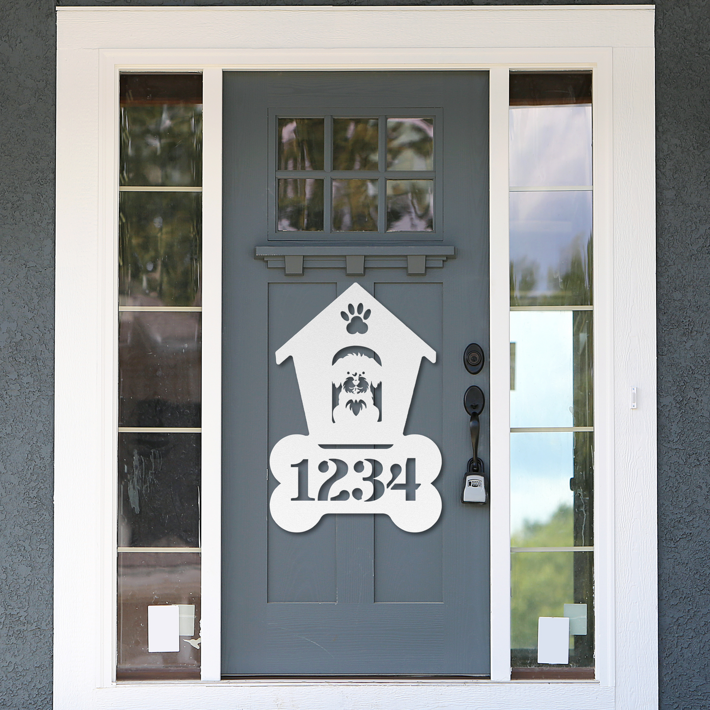 Maltipoo Dog House Number Sign: A Tail-Wagging Touch