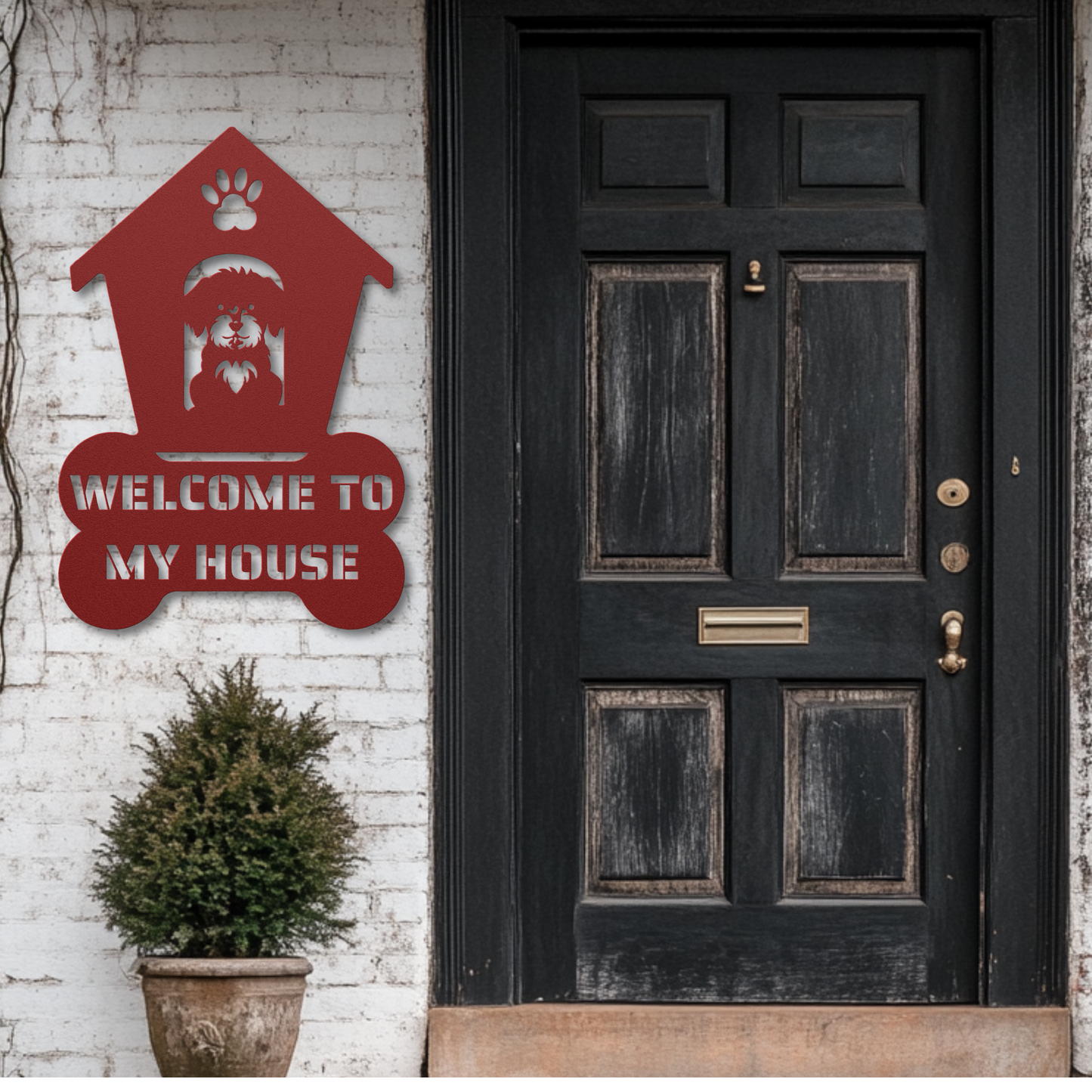 Maltipoo Welcome Dog House Sign: A Warm Greeting for Your Home