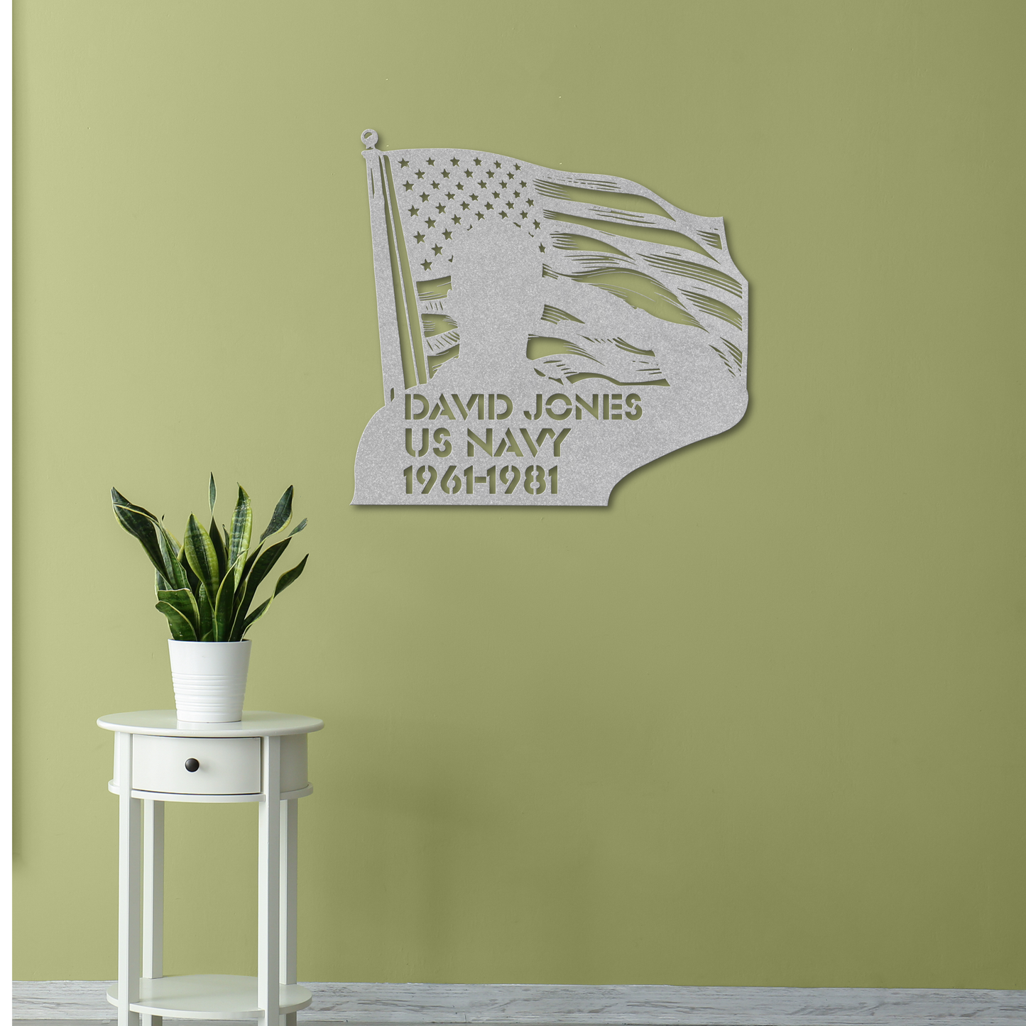 Patriotic Military Saluting Flag Metal Wall Art: A Tribute to Service