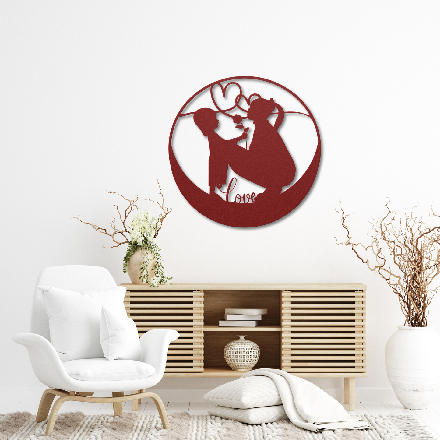 Heartwarming Mother and Child Metal Wall Art: A Tender Tribute