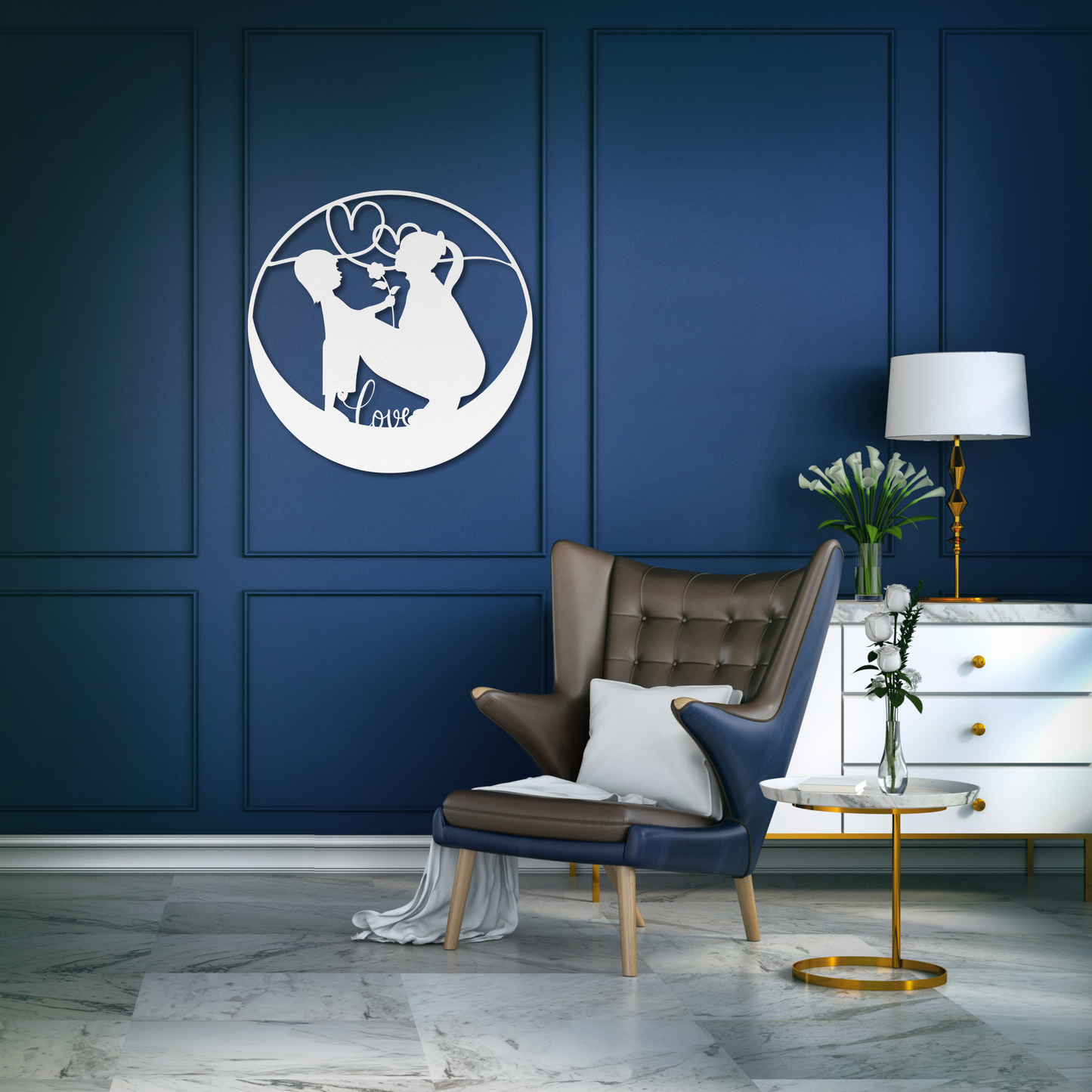 Heartwarming Mother and Child Metal Wall Art: A Tender Tribute