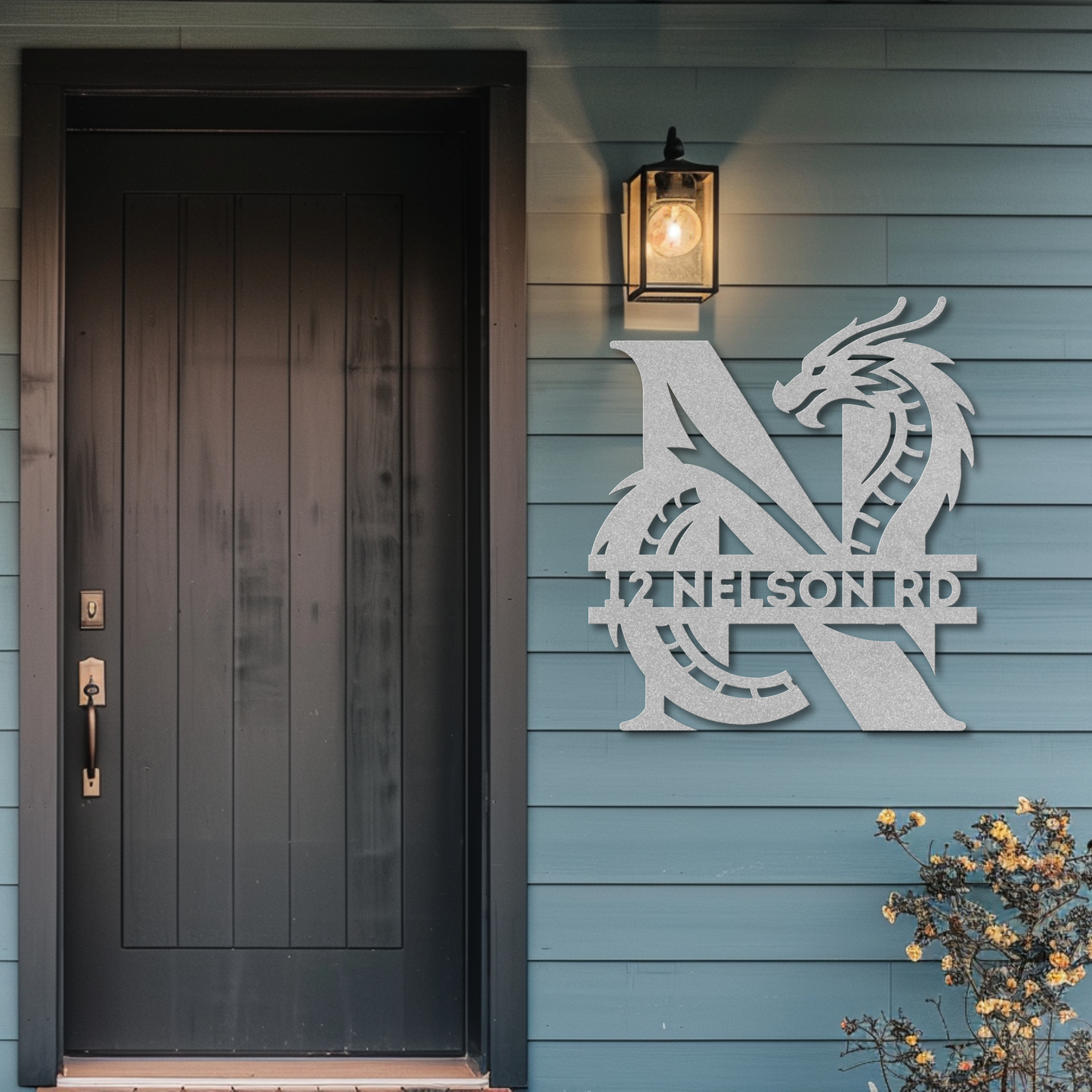 Custom Dragon Letter N Metal Sign: Bold and Imaginative