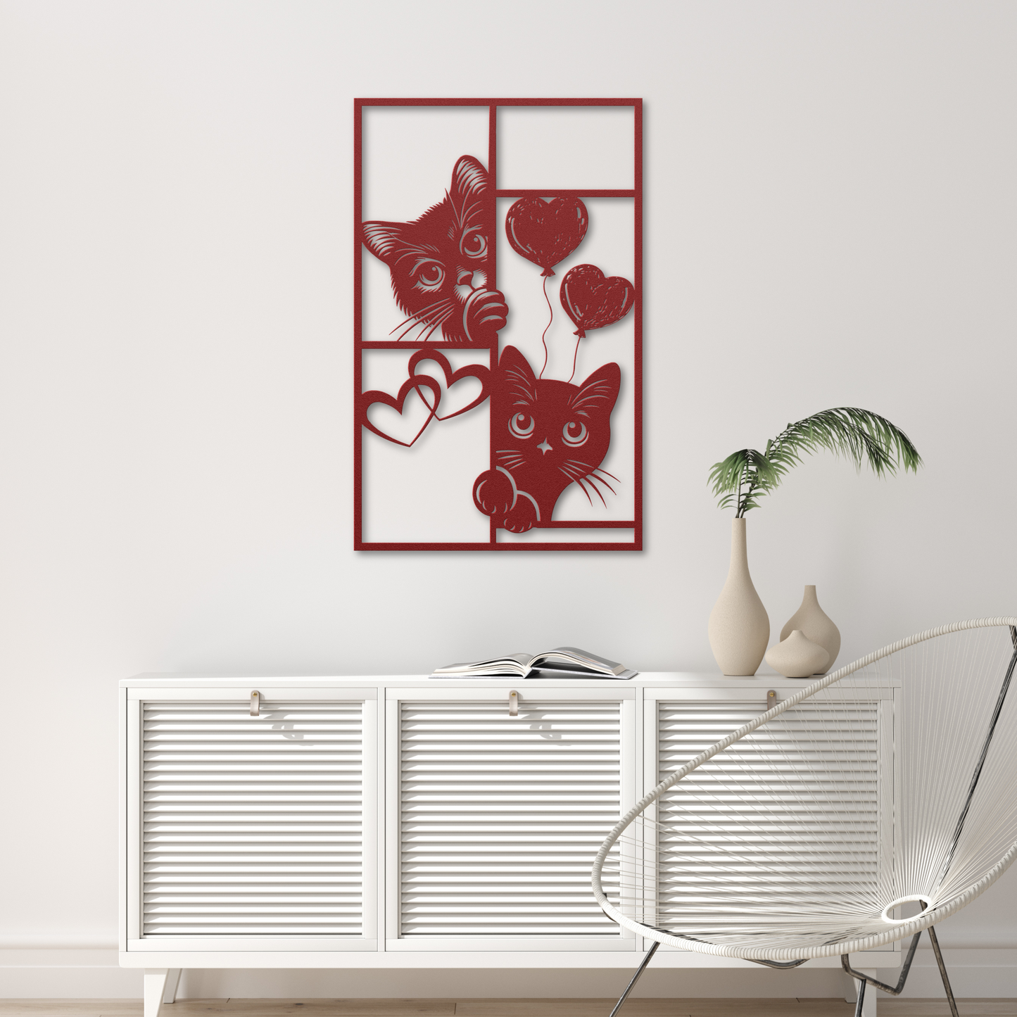 Charming Peeking Cats Metal Wall Art: A Playful Touch to Any Space
