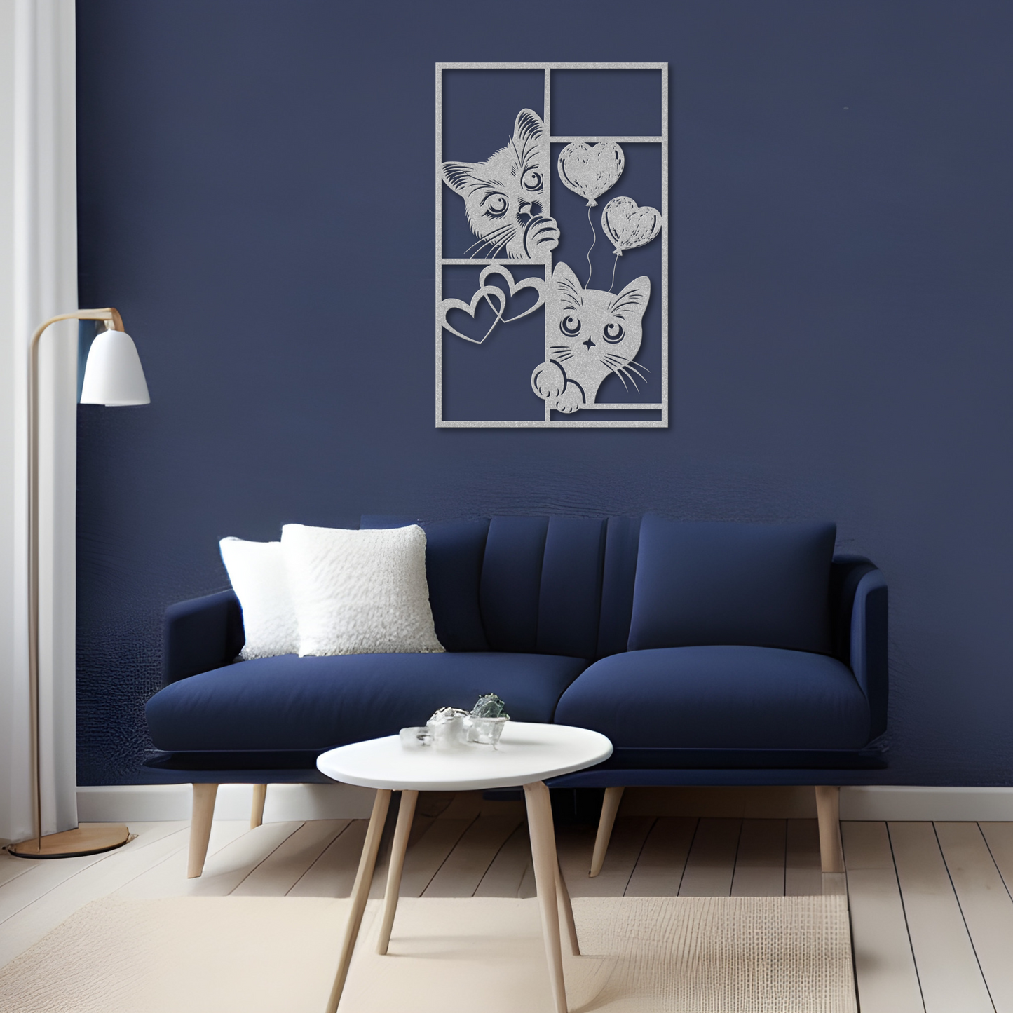 Charming Peeking Cats Metal Wall Art: A Playful Touch to Any Space